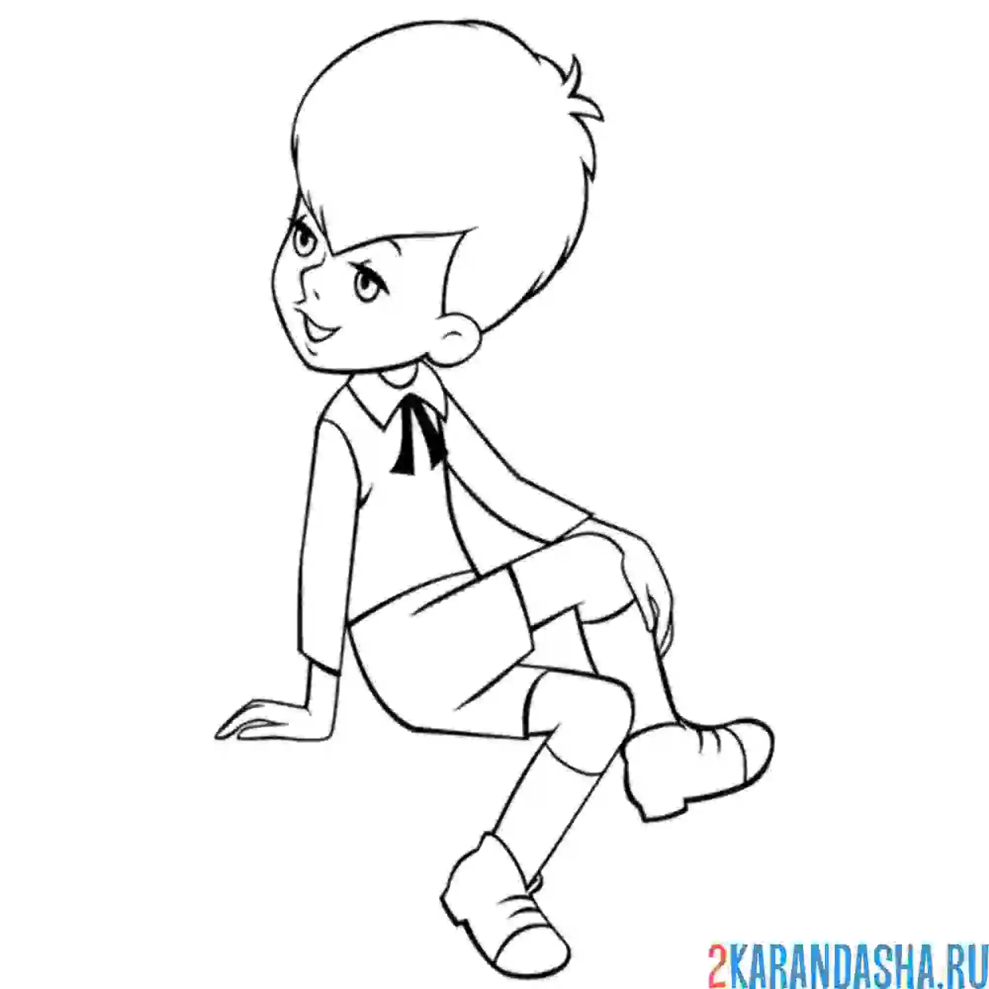 Раскраска малыш друг карлсона