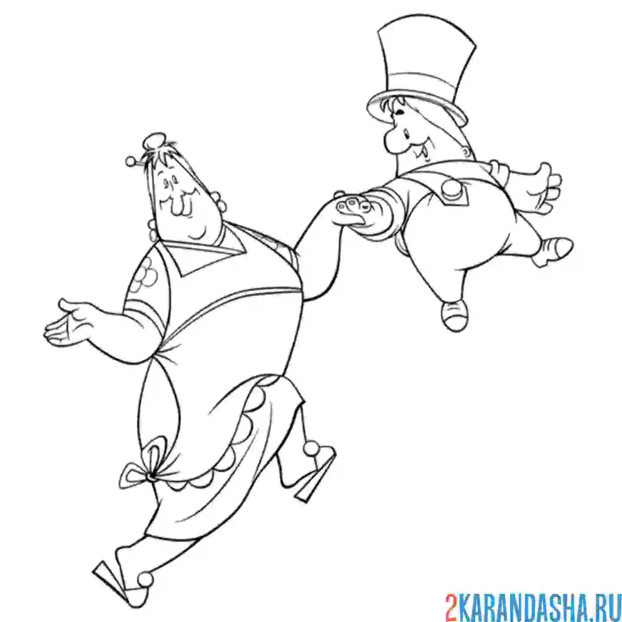 Раскраска карлсон и фрекен бок