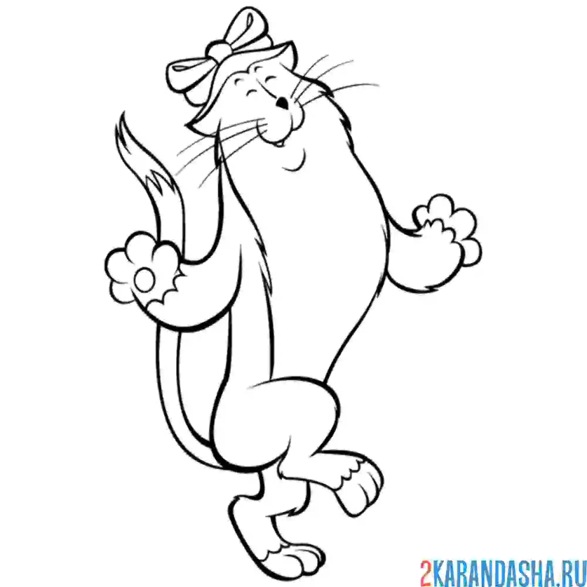 Раскраска кошка фрекен бок