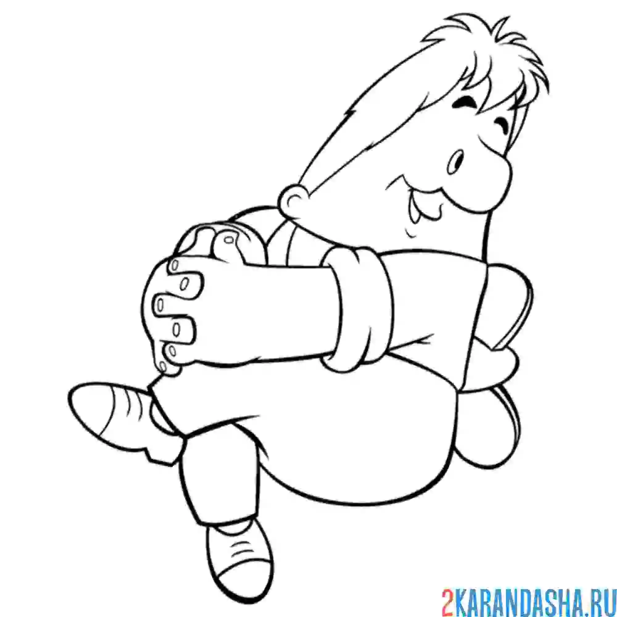 Раскраска карлсон с пропеллером