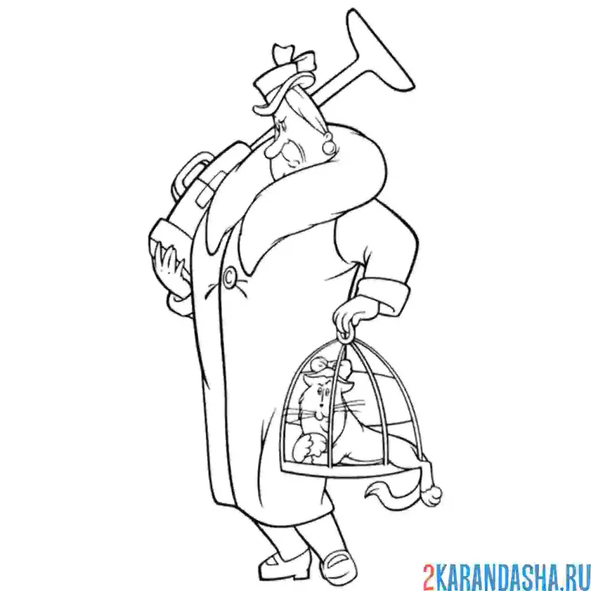 Раскраска фрекен бок