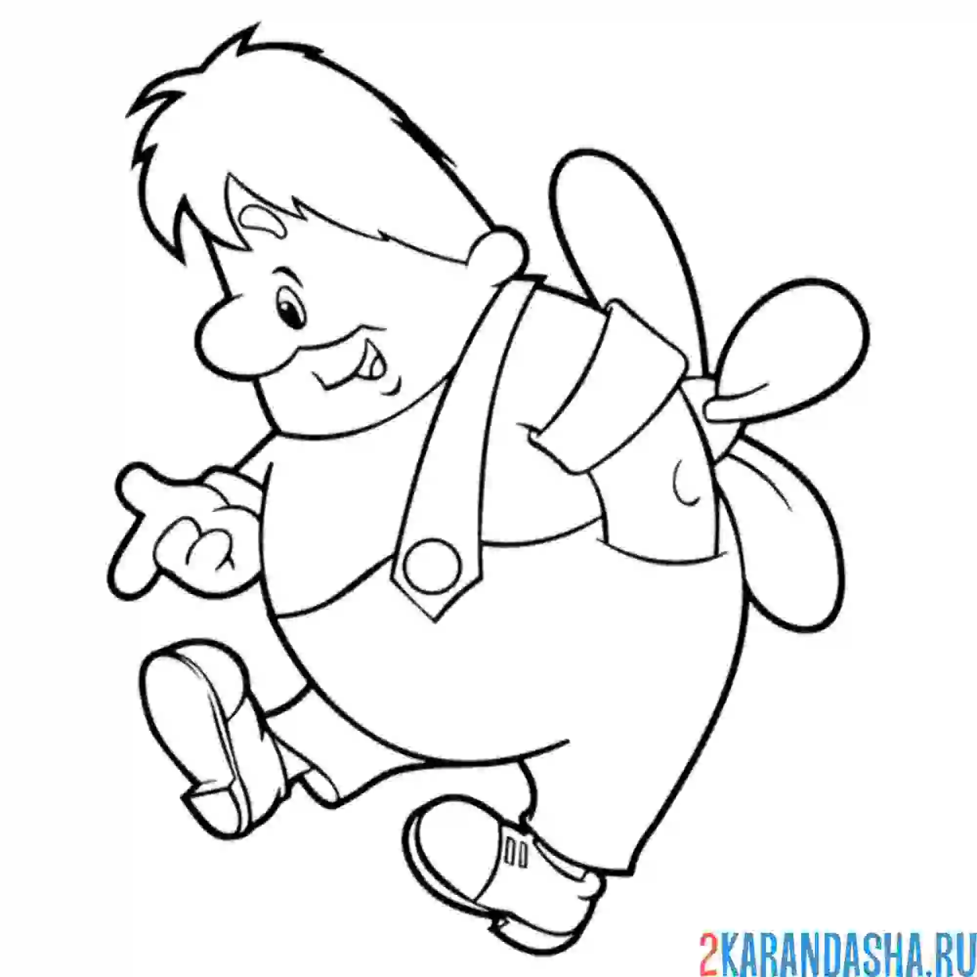 Раскраска карлсон и его пропеллер