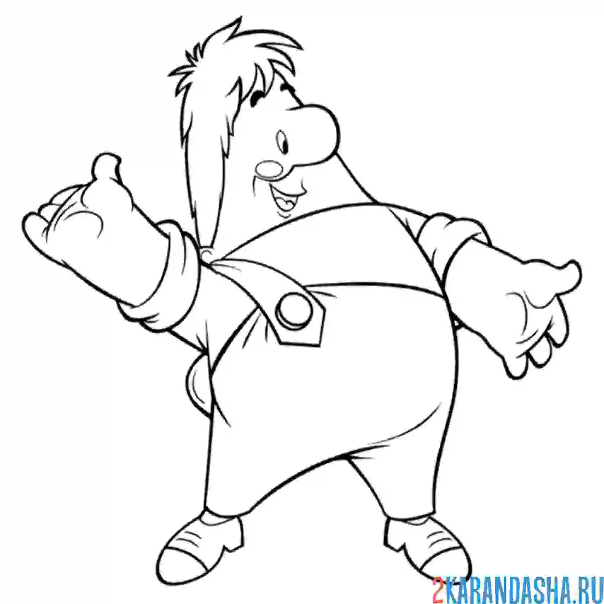 Раскраска карлсон привет