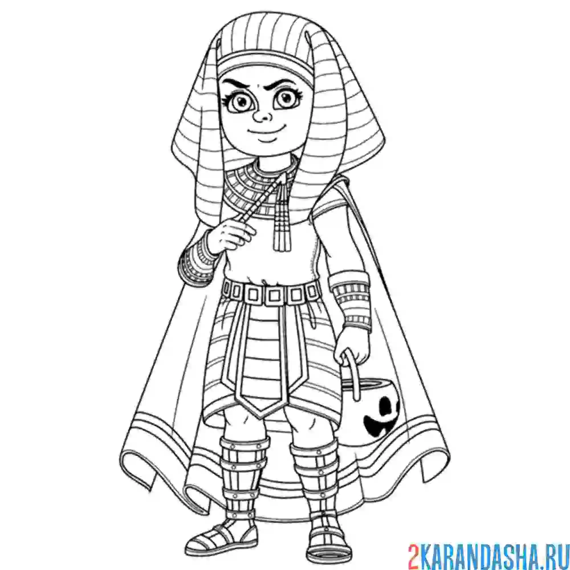 Раскраска фараон египер