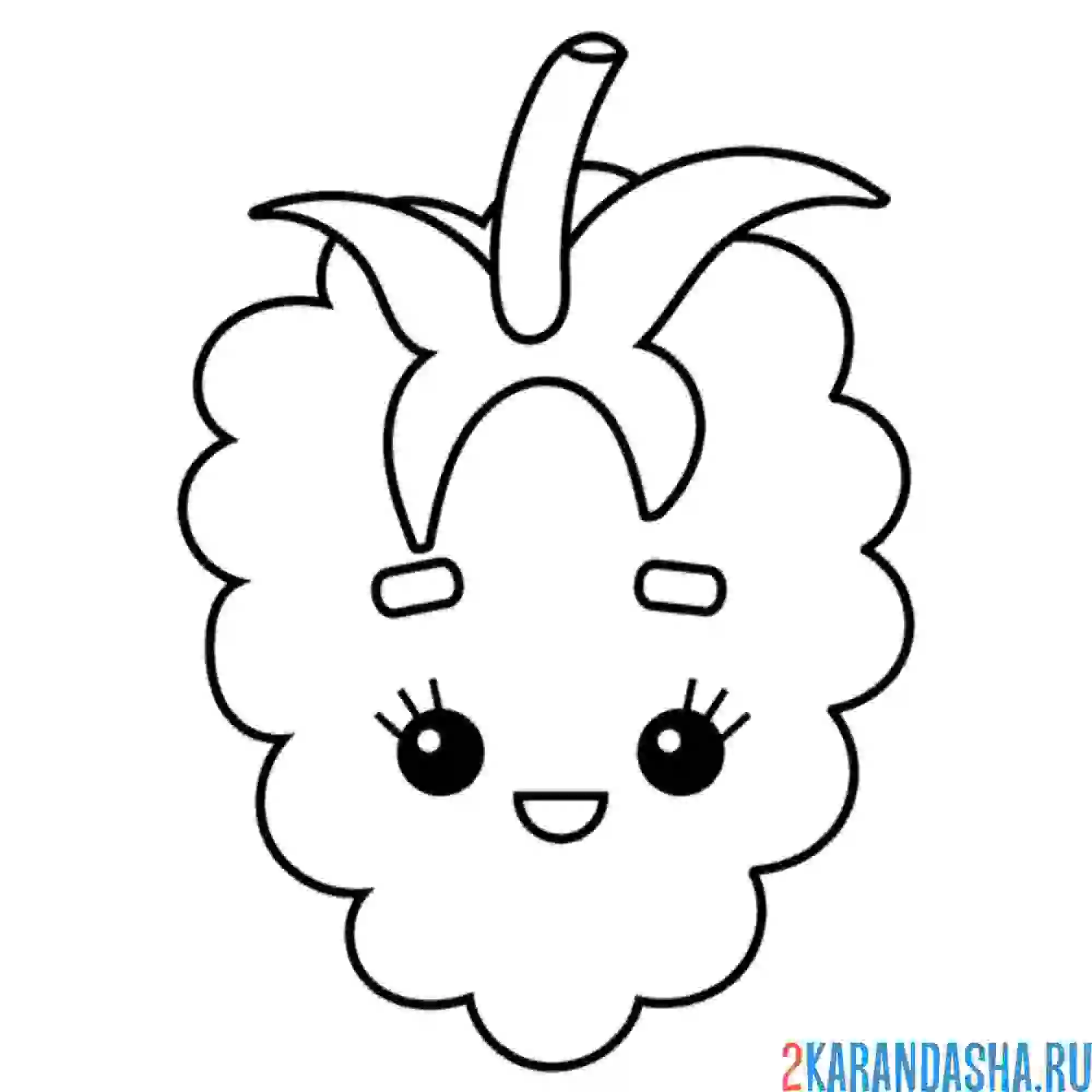 Раскраска милая малинка каваи