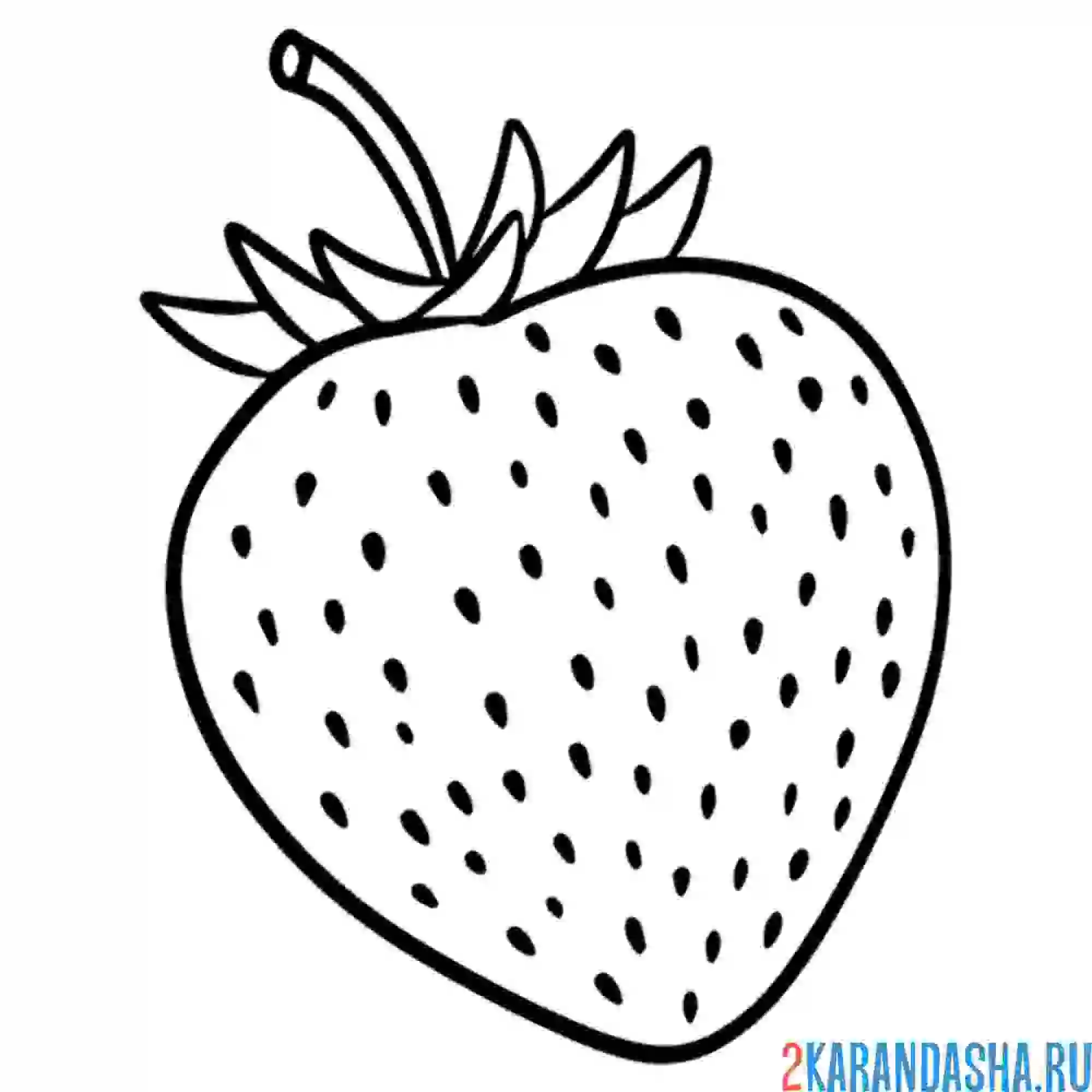 Раскраска клубника сладкая