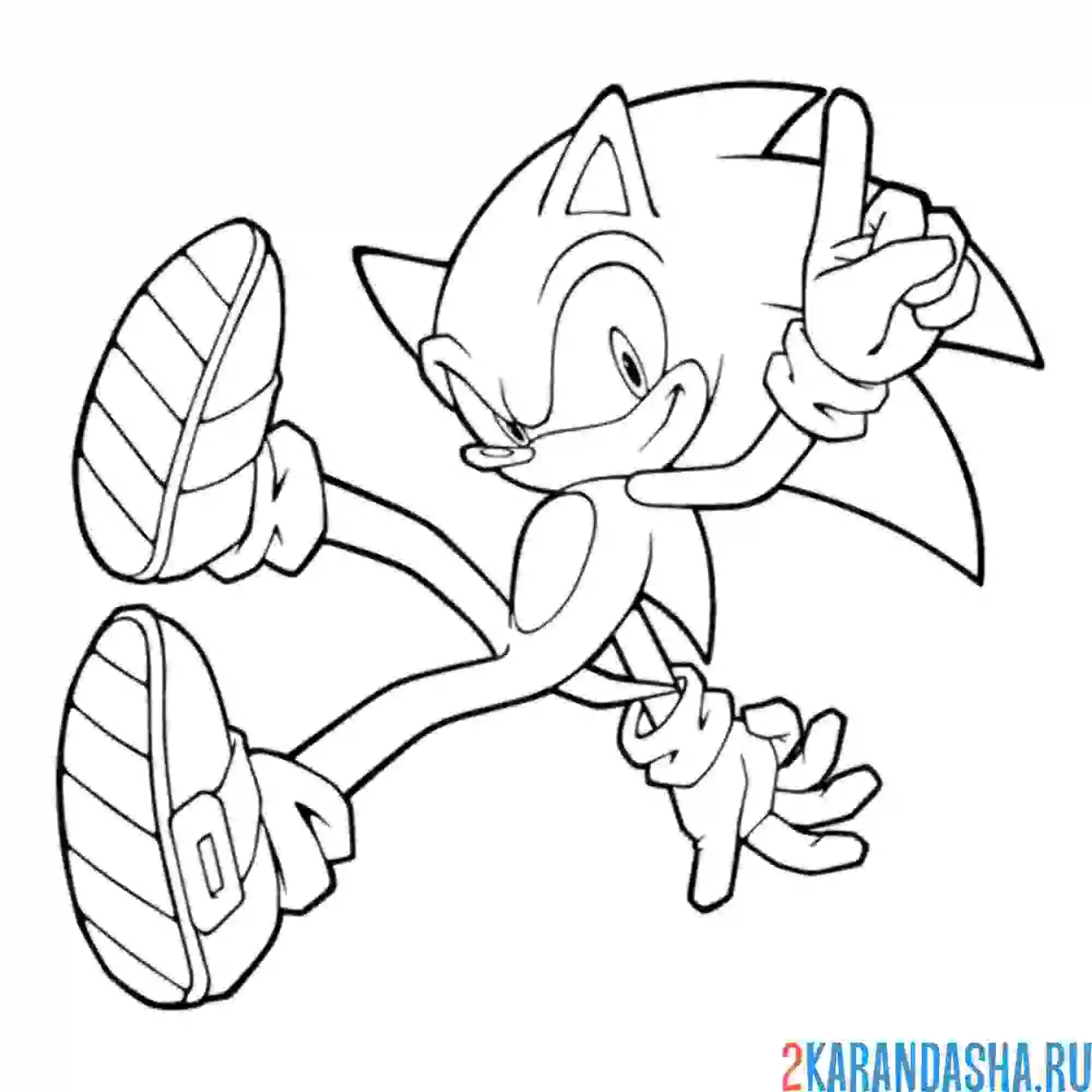 Раскраска соник танцор