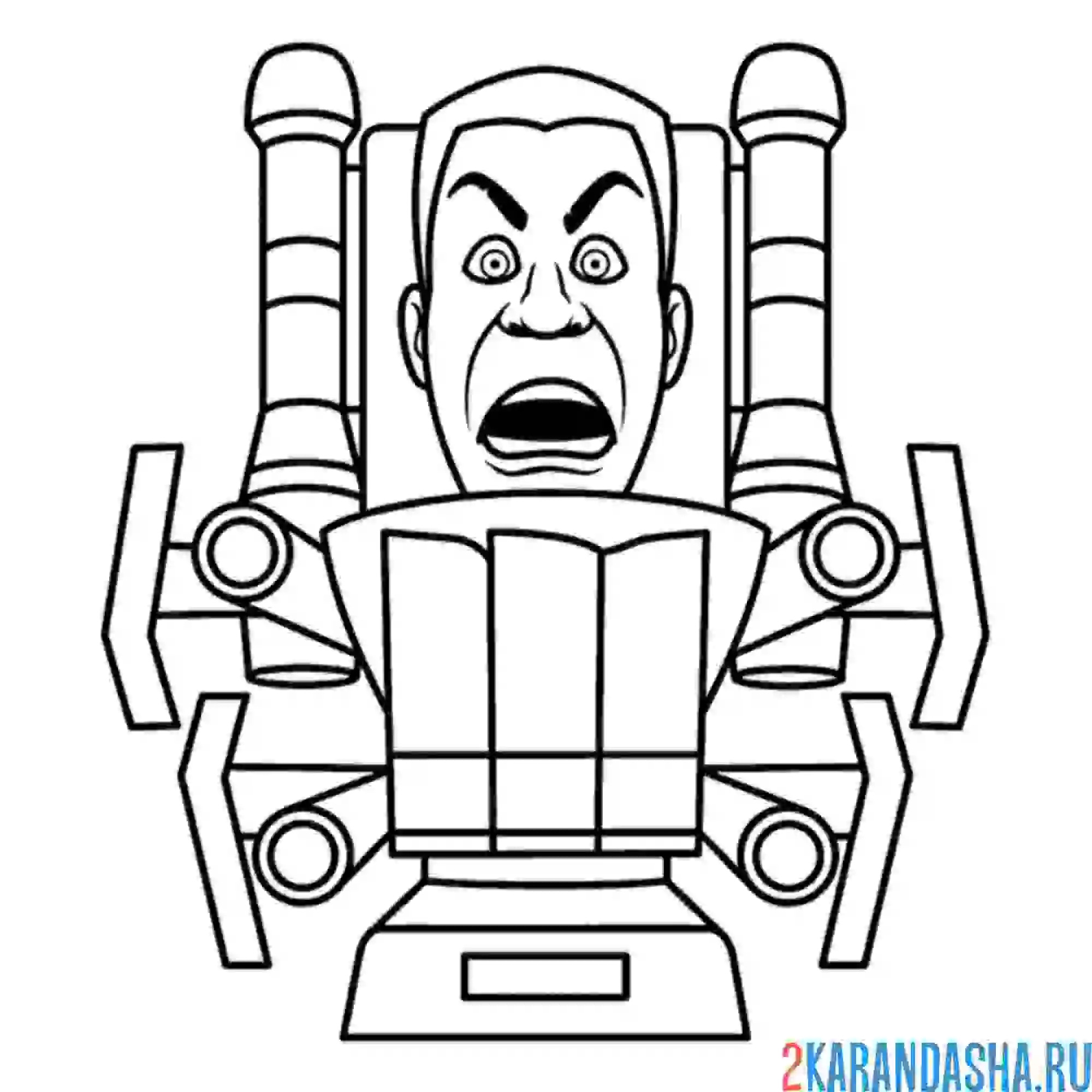 Раскраска скибиди туалет g-man