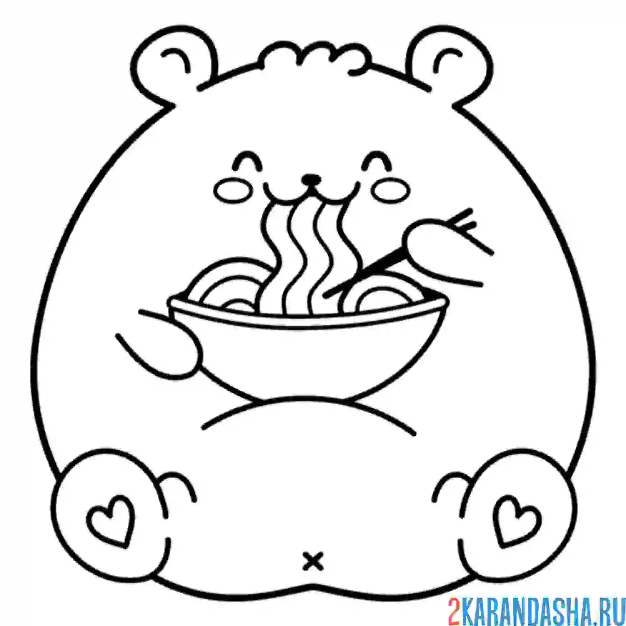 Раскраска японская мышка