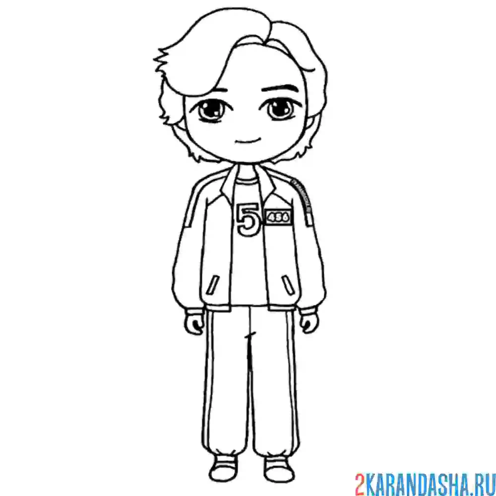 Раскраска 456 игрок сон ки хун