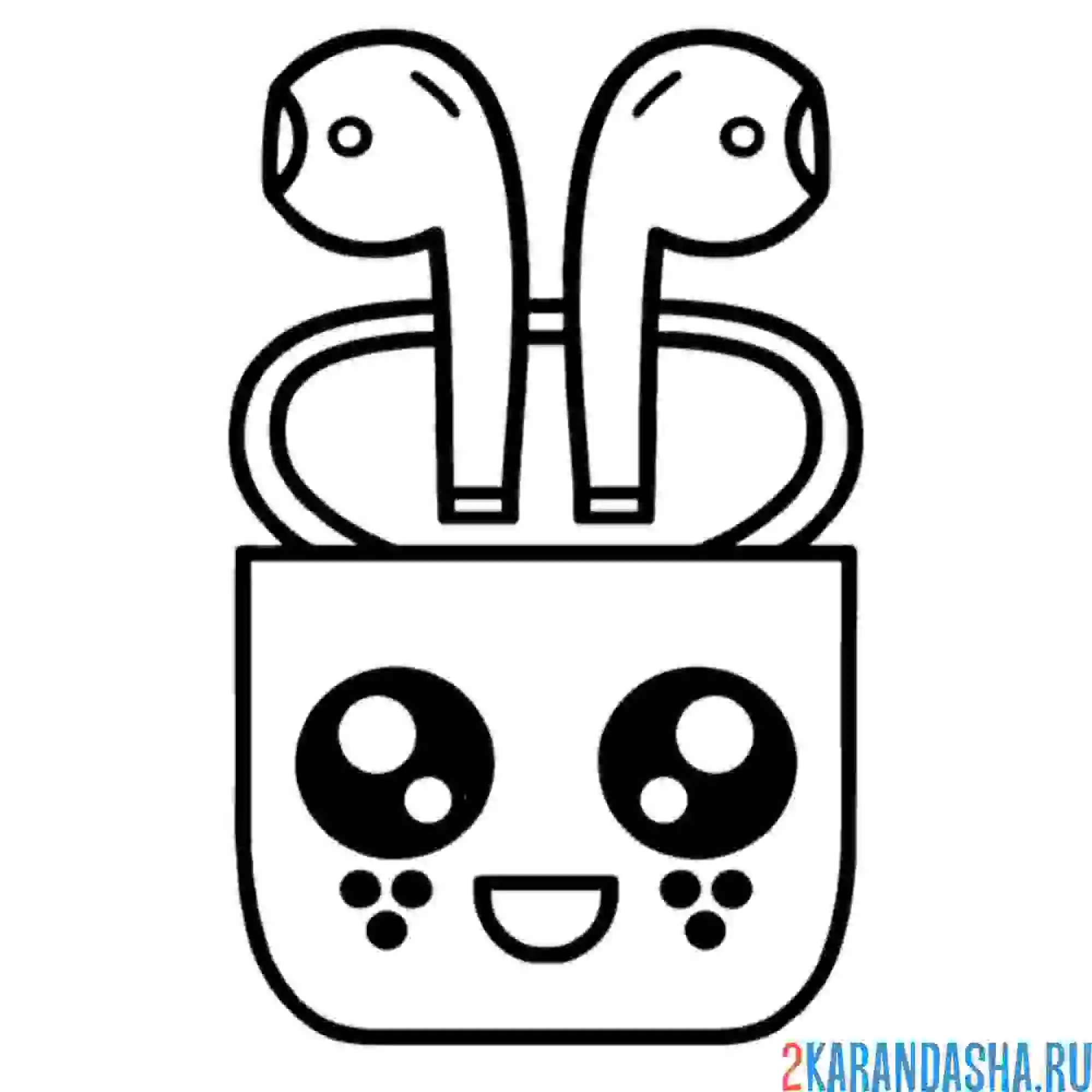 Раскраска аэйрподс (airpods)