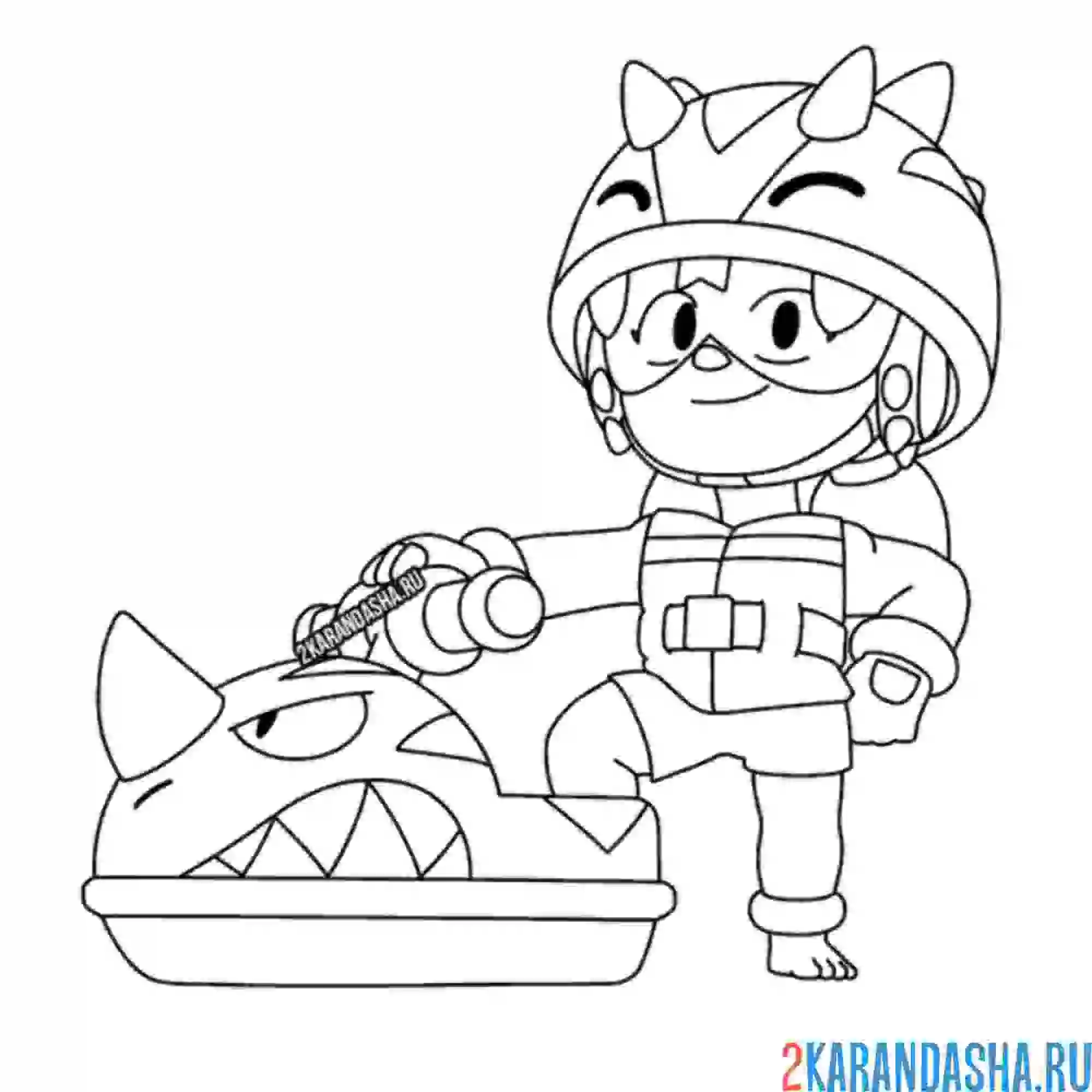 Раскраска аквабайкер джеки