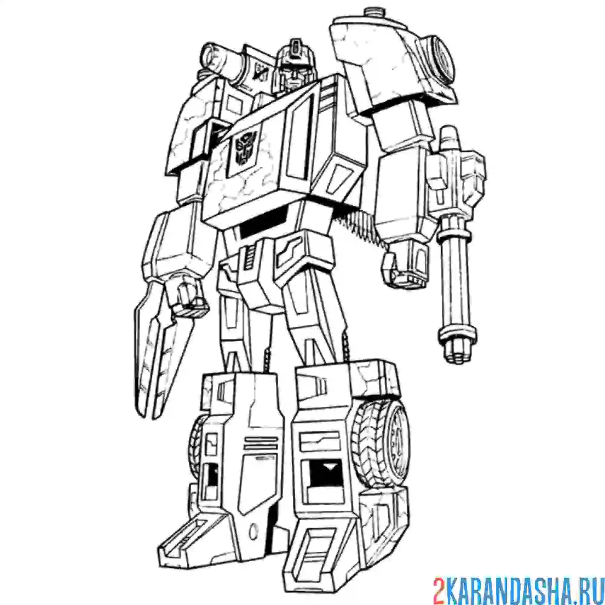 Раскраска автобот