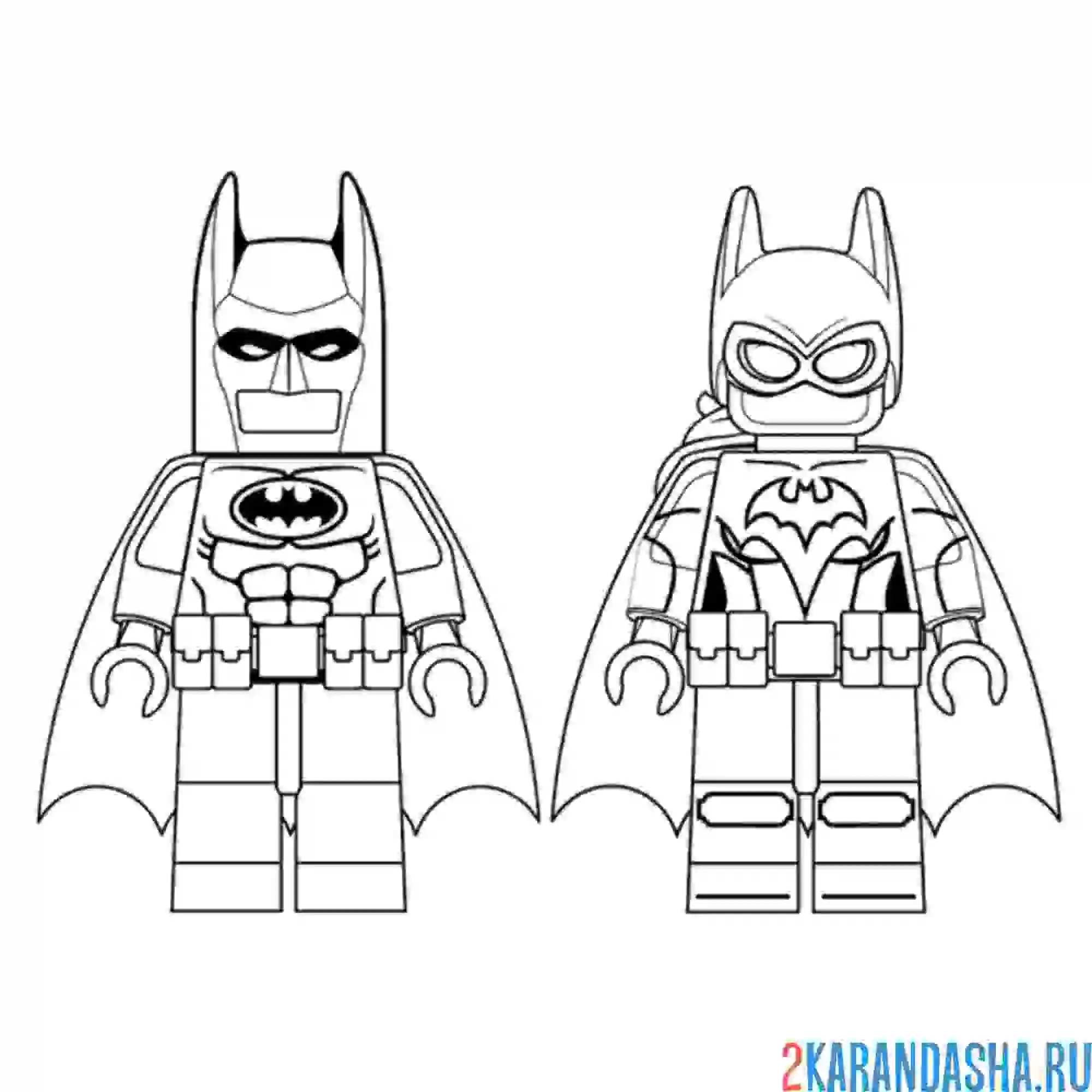 Раскраска бэтмен лего супергерой