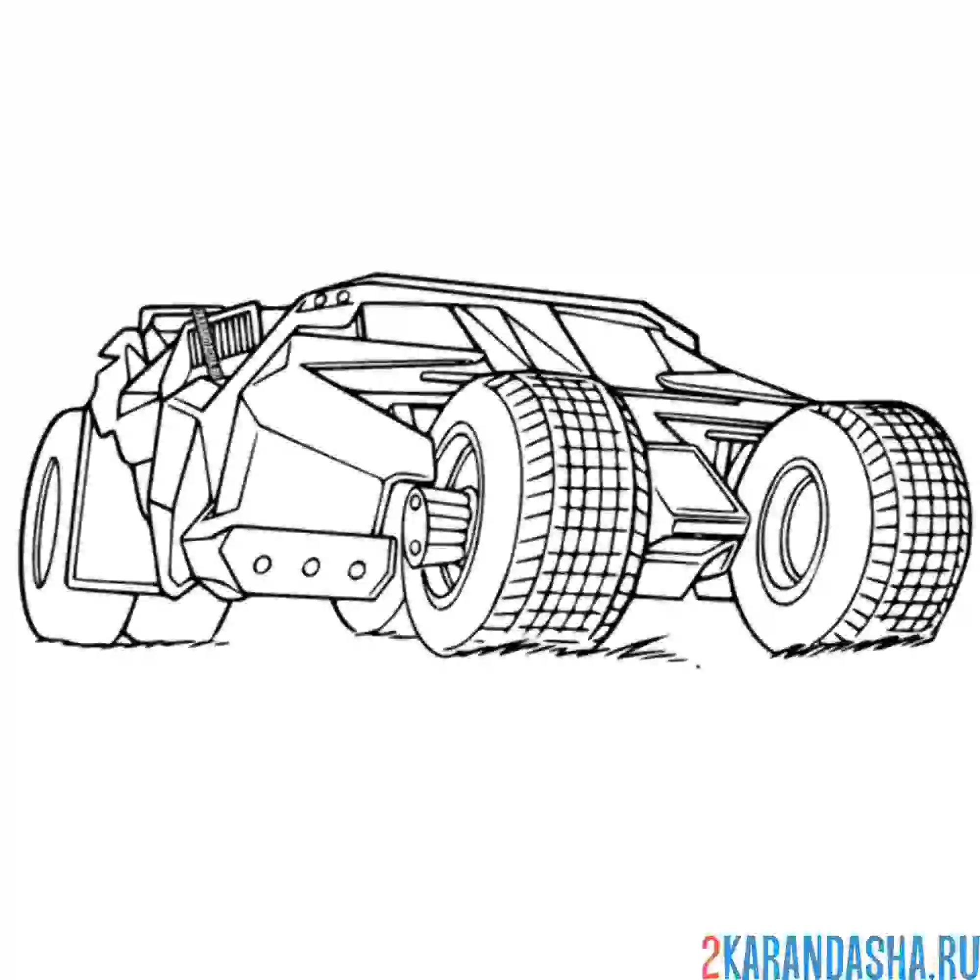 Раскраска бэтмобиль