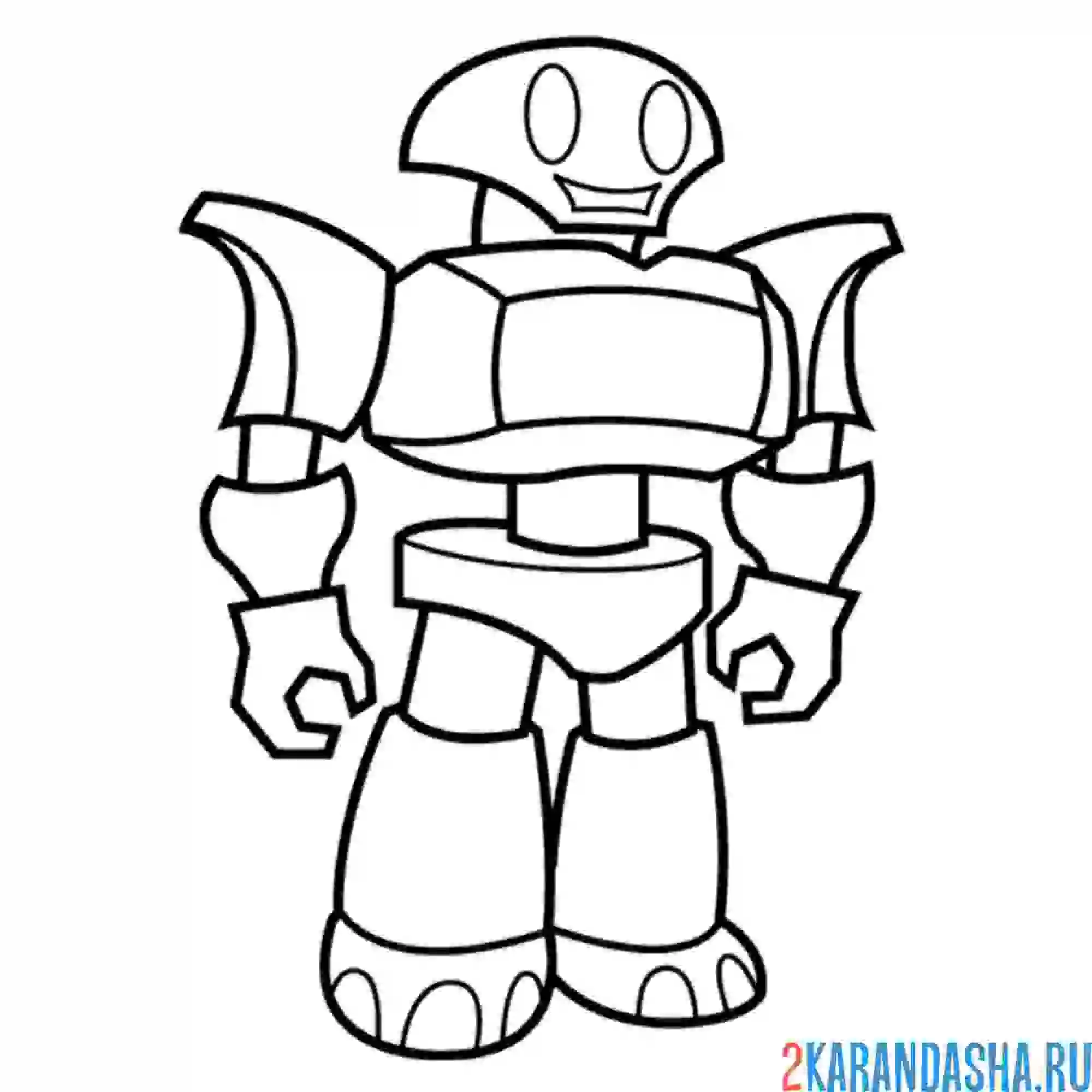 Раскраска большой робот