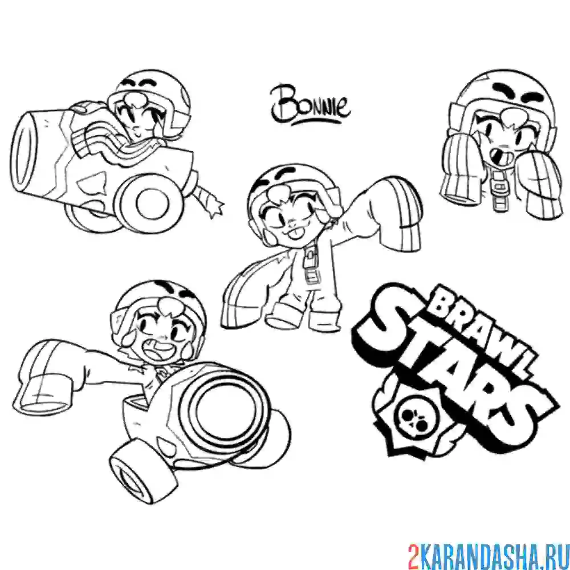 Раскраска бонни скины