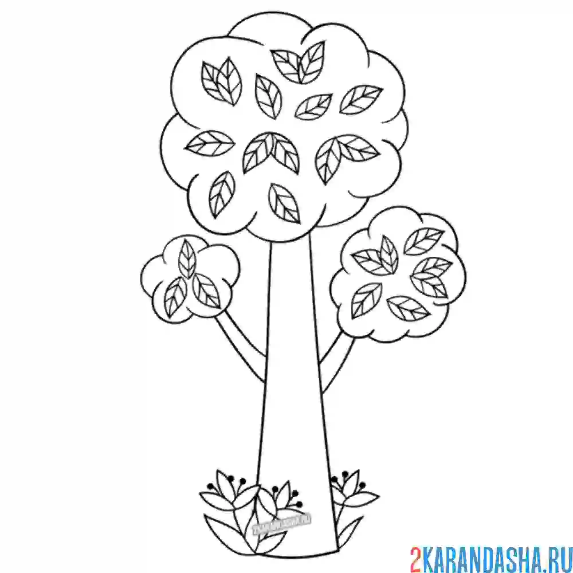 Раскраска дерево простое