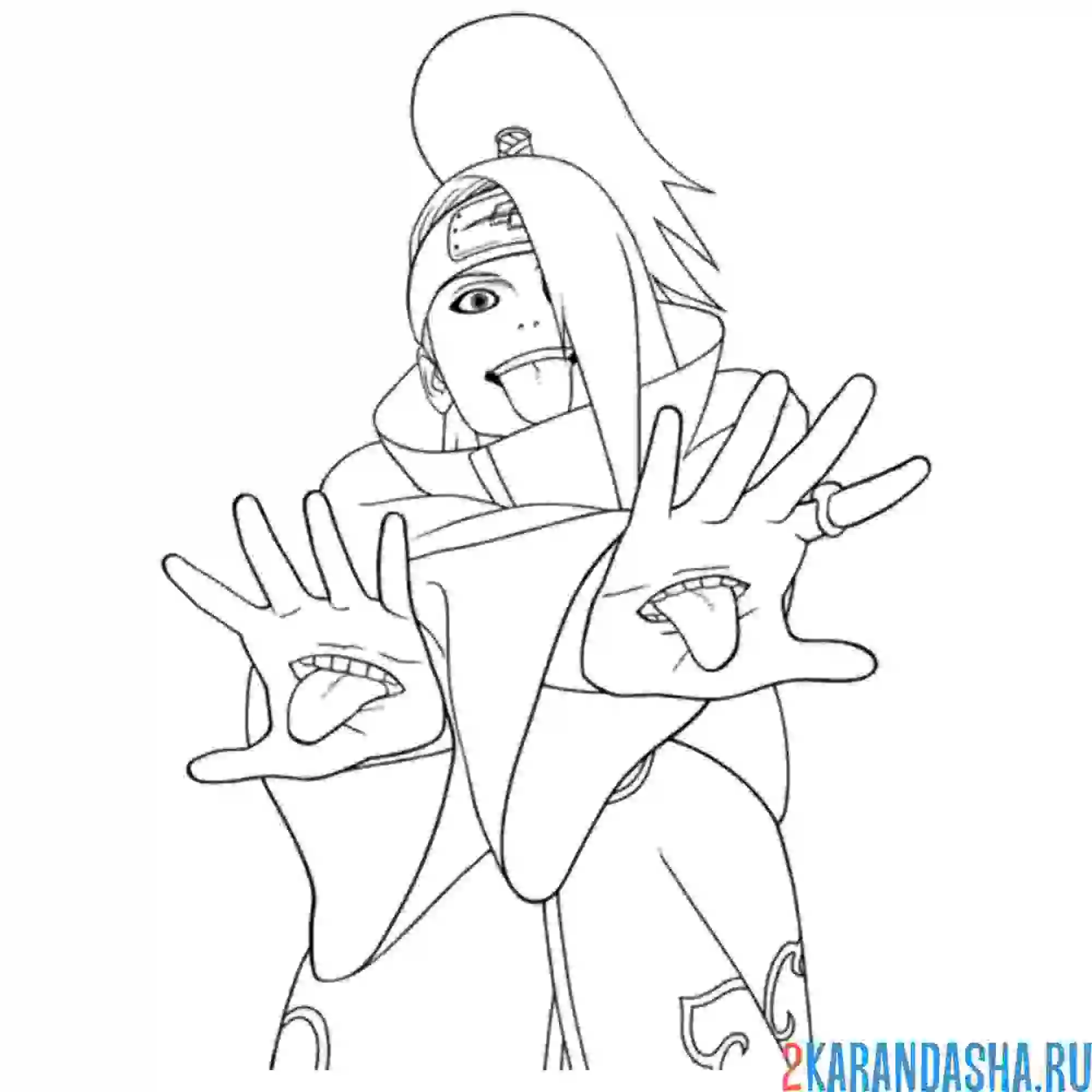 Раскраска дэйдара болтливый