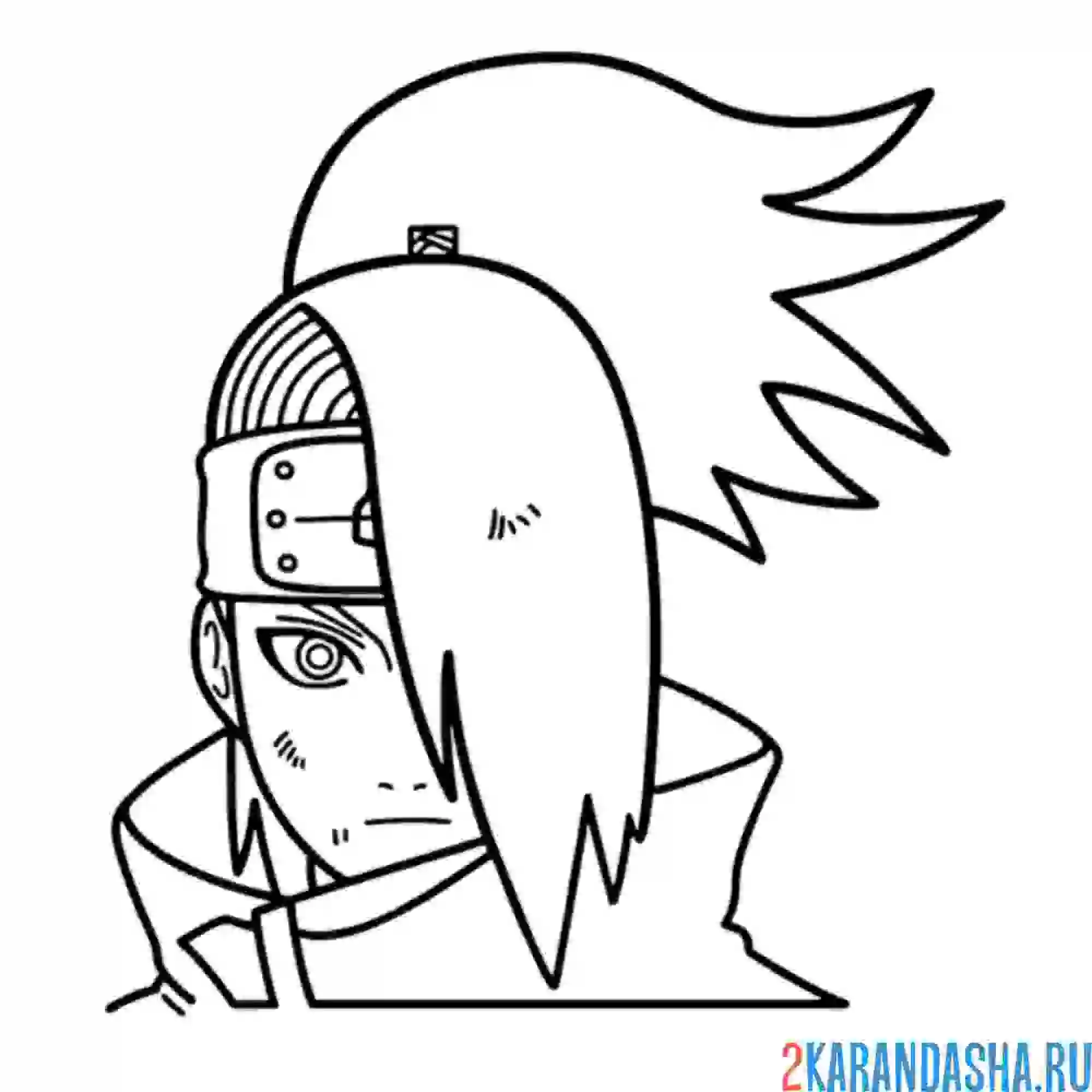 Раскраска дэйдара голова