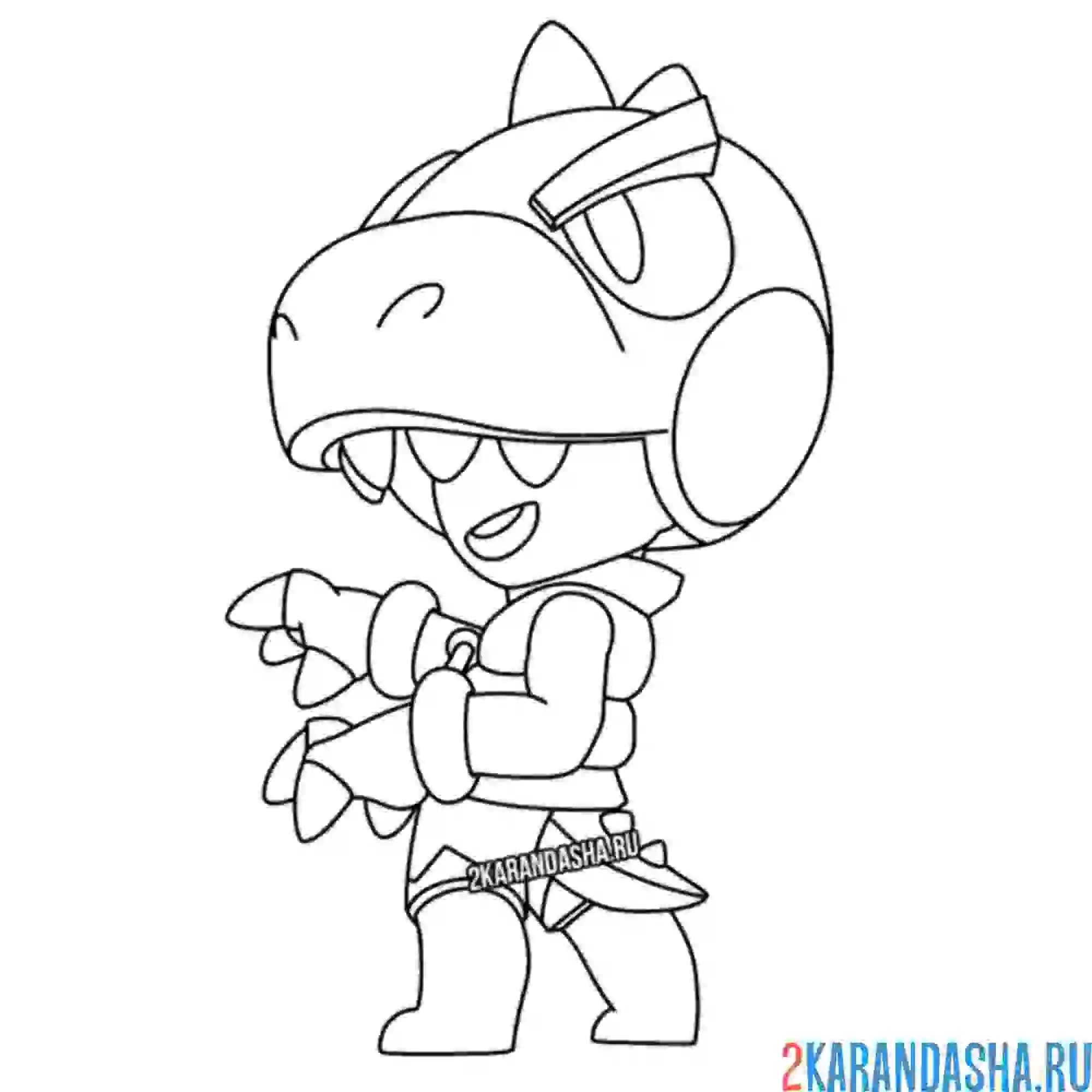 Раскраска динозавр леон новый скин