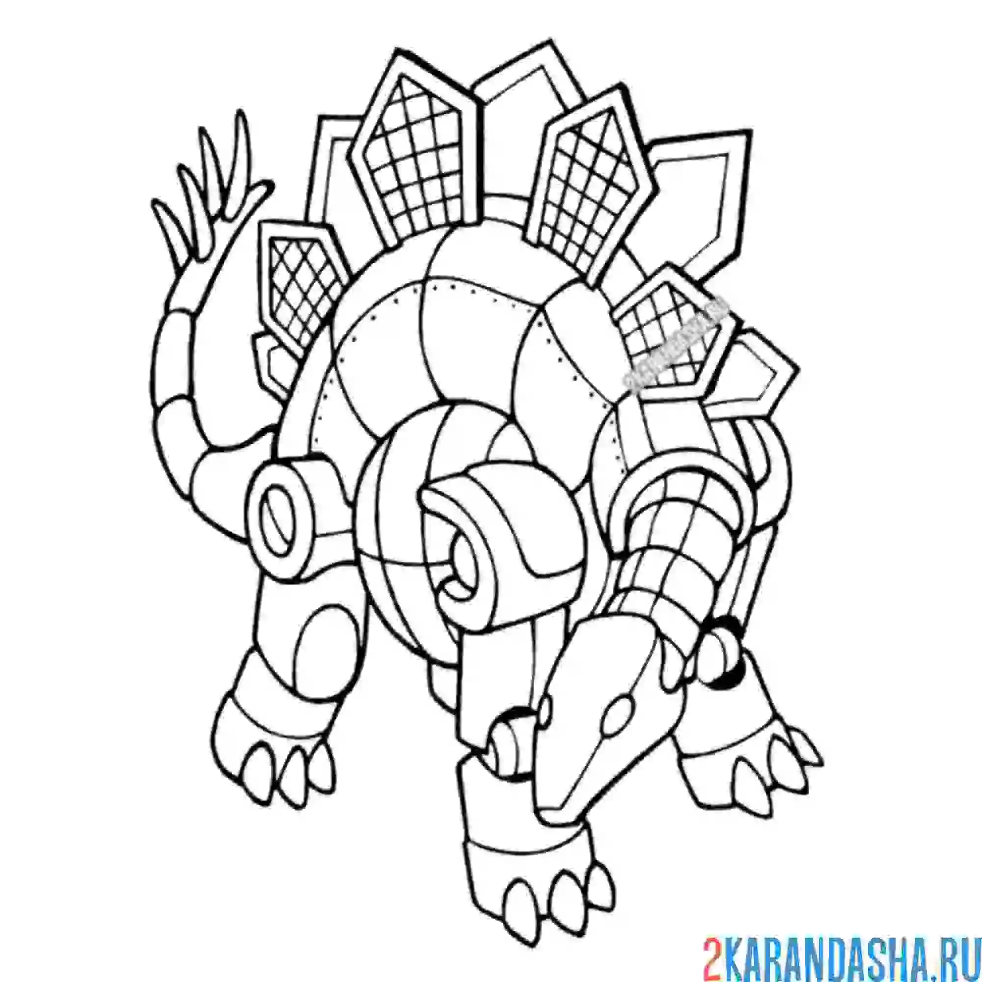 Раскраска динозавр робот