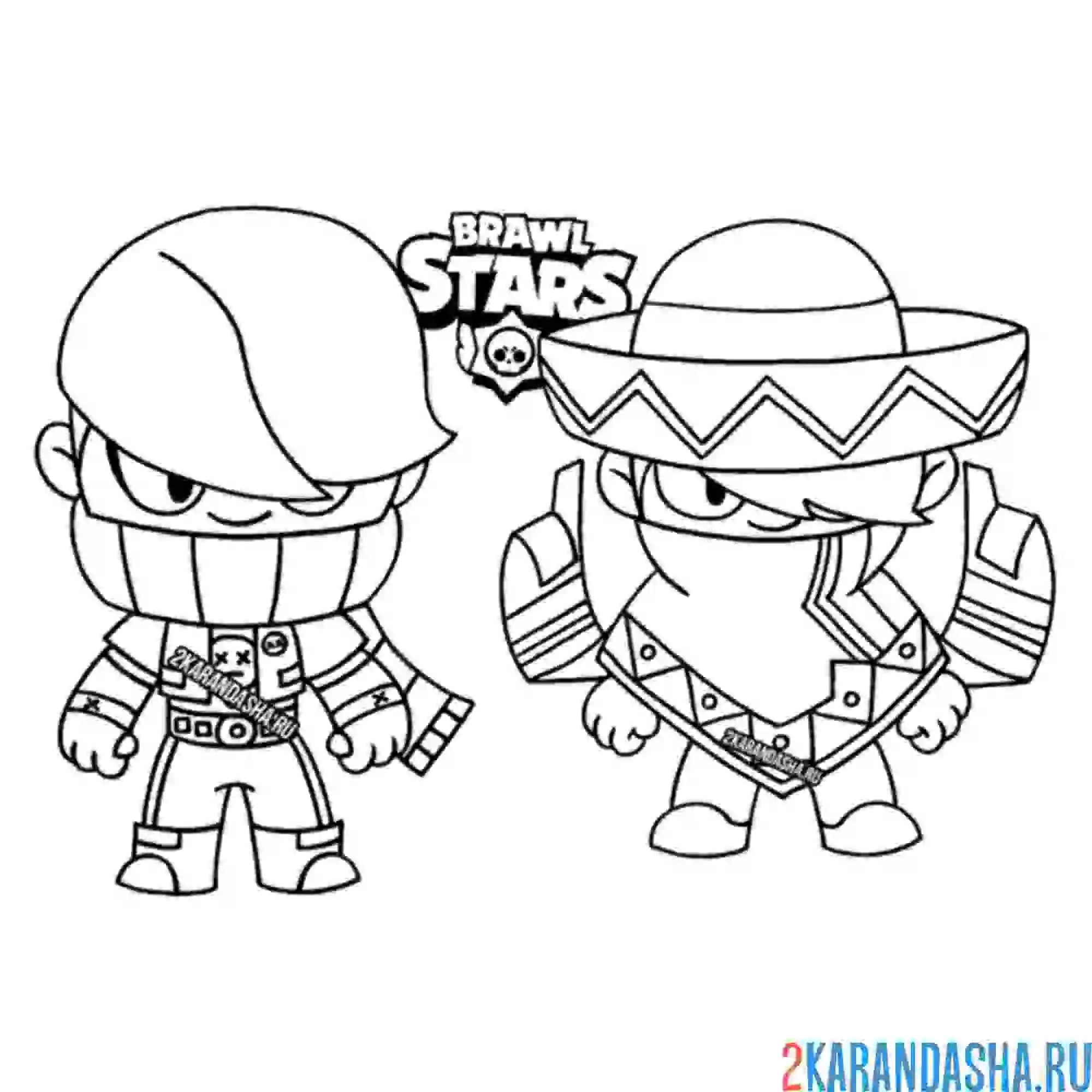 Раскраска два скина эдгар