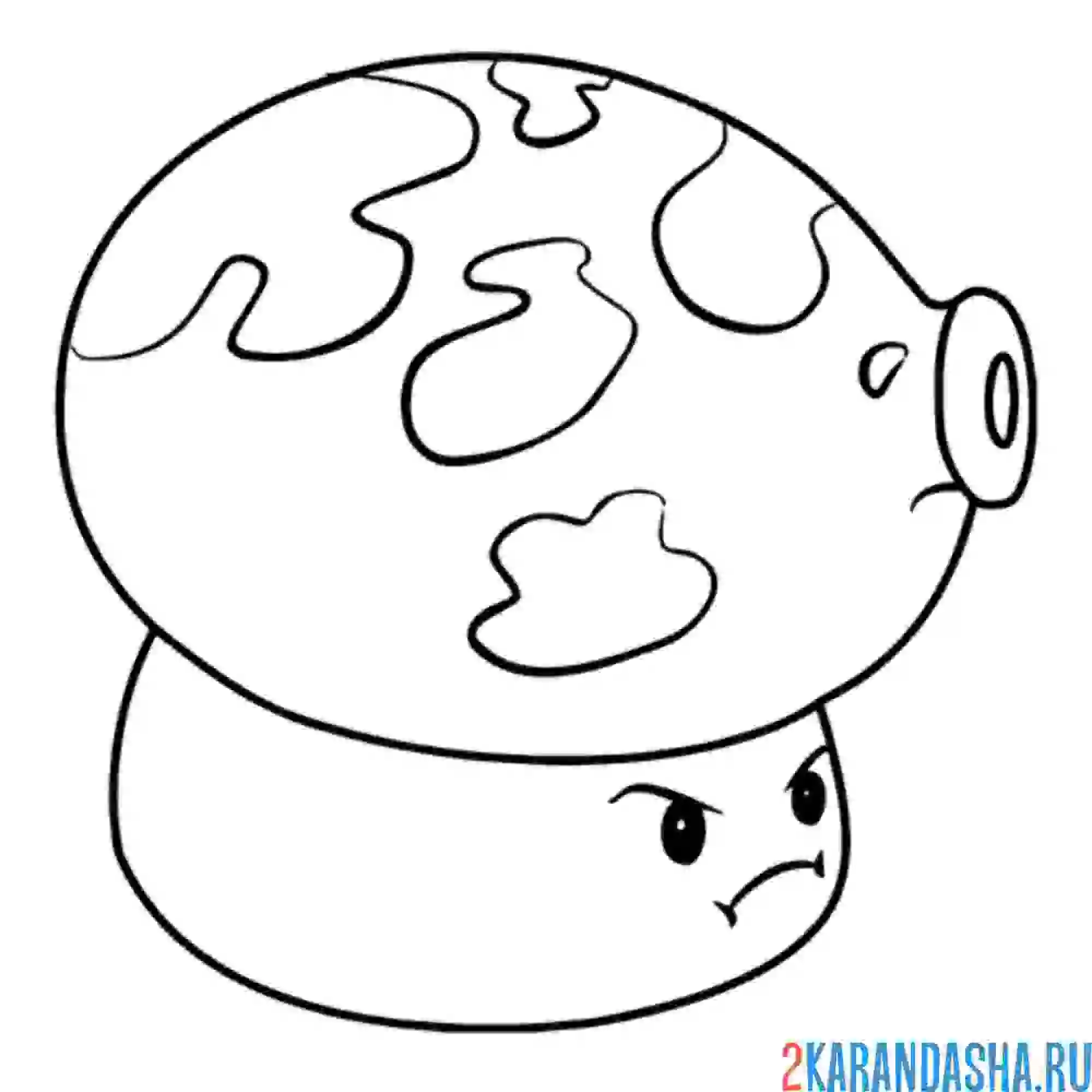 Раскраска дымо-гриб