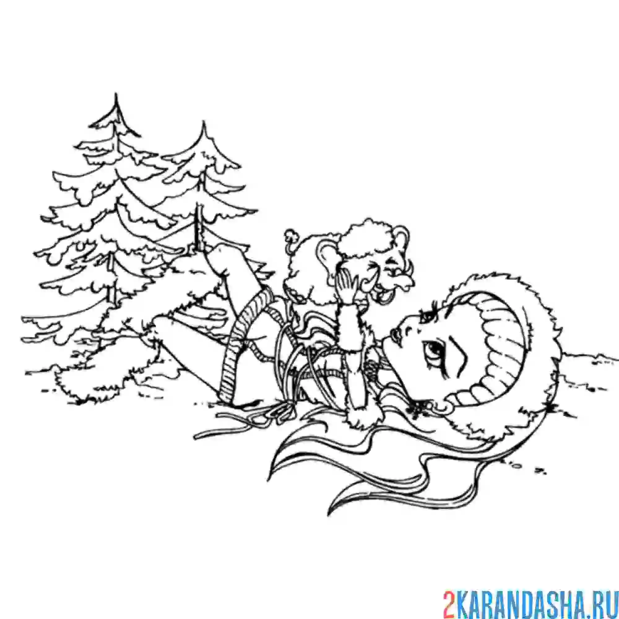 Раскраска эбби боминейбл зимой монстр хай