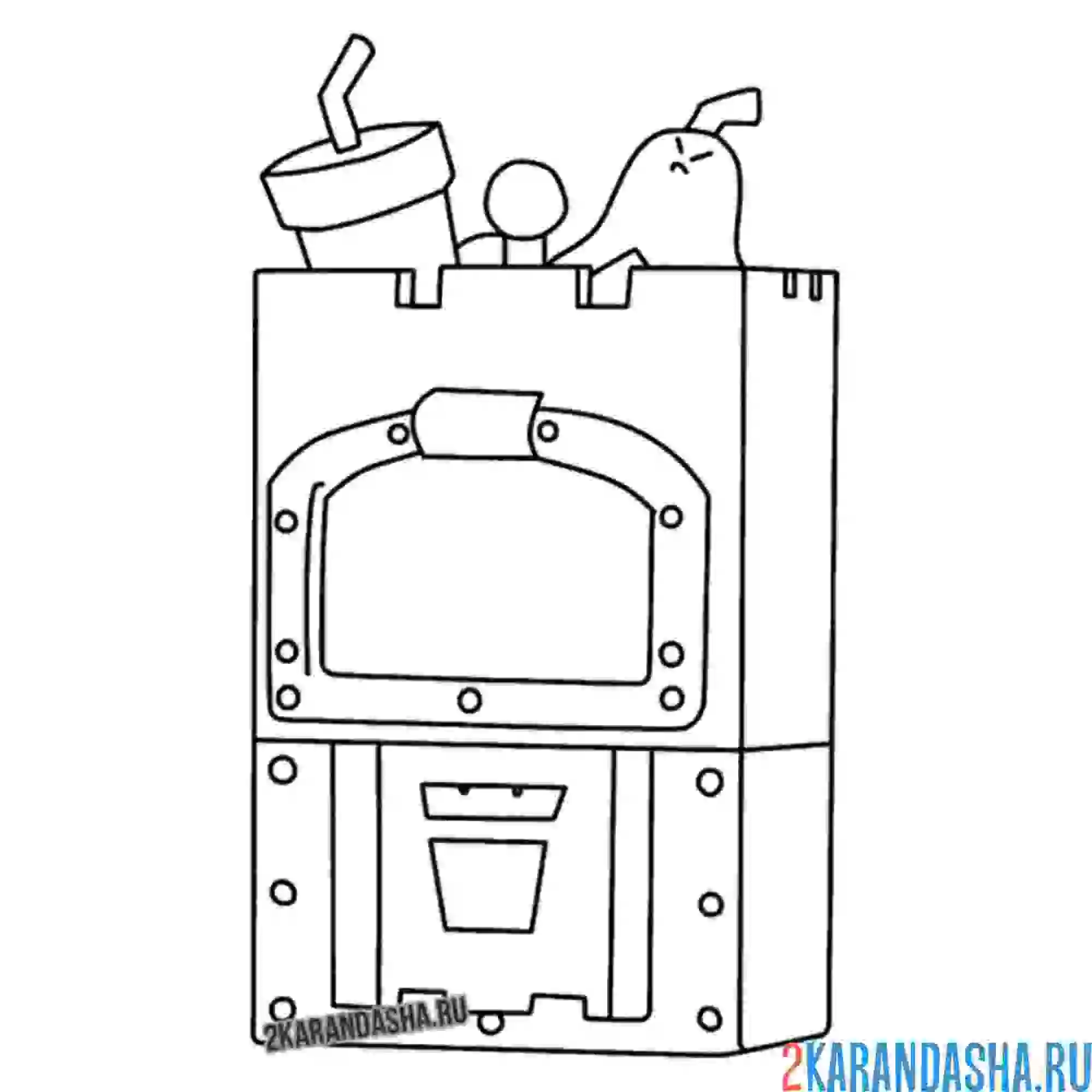 Раскраска эш мусорный контейнер
