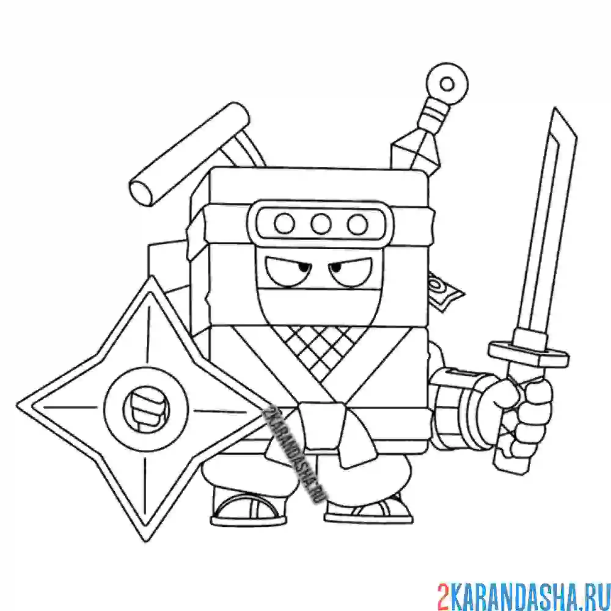 Раскраска эш ниндзя