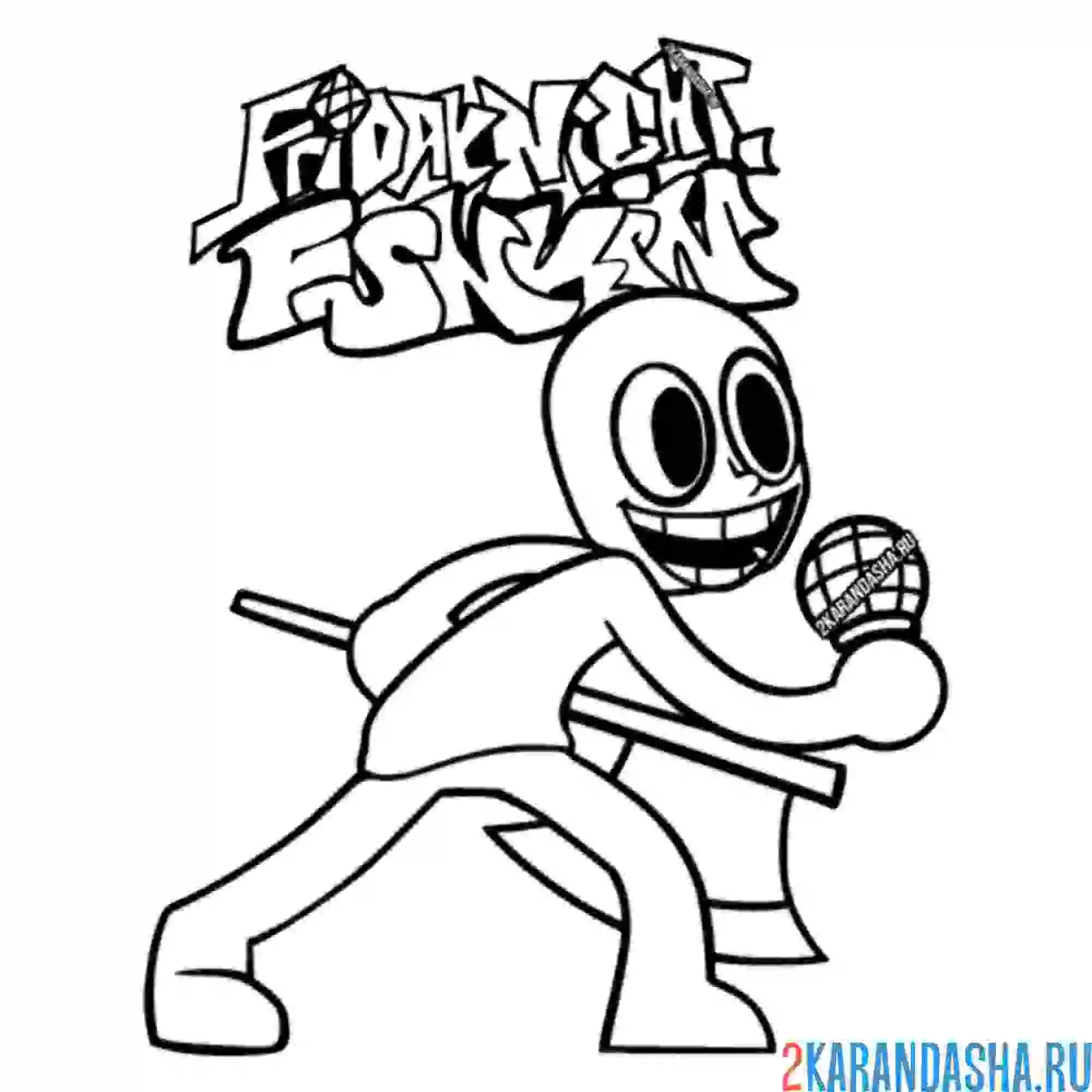 Раскраска этелед фнф