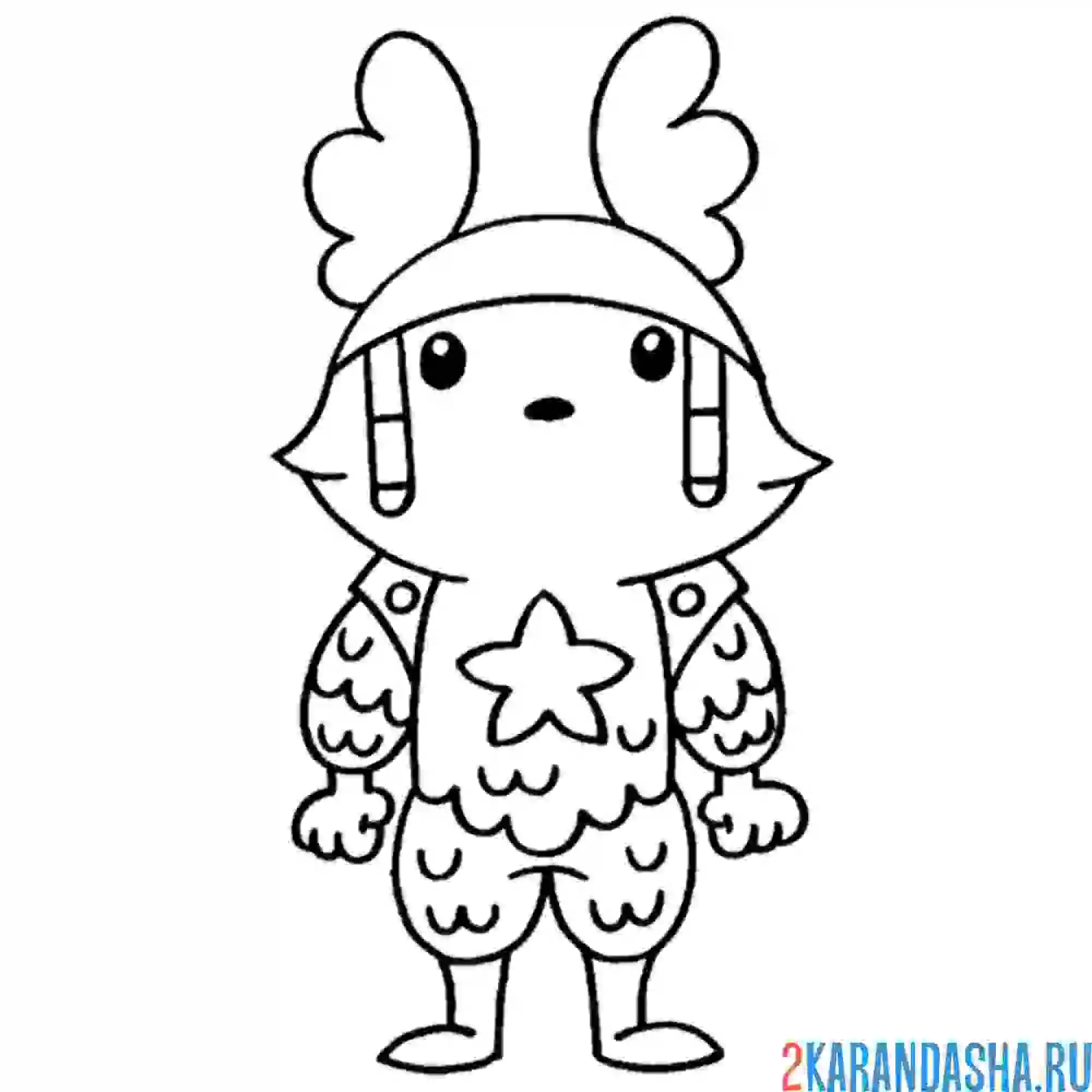 Раскраска фортнайт попрыгун