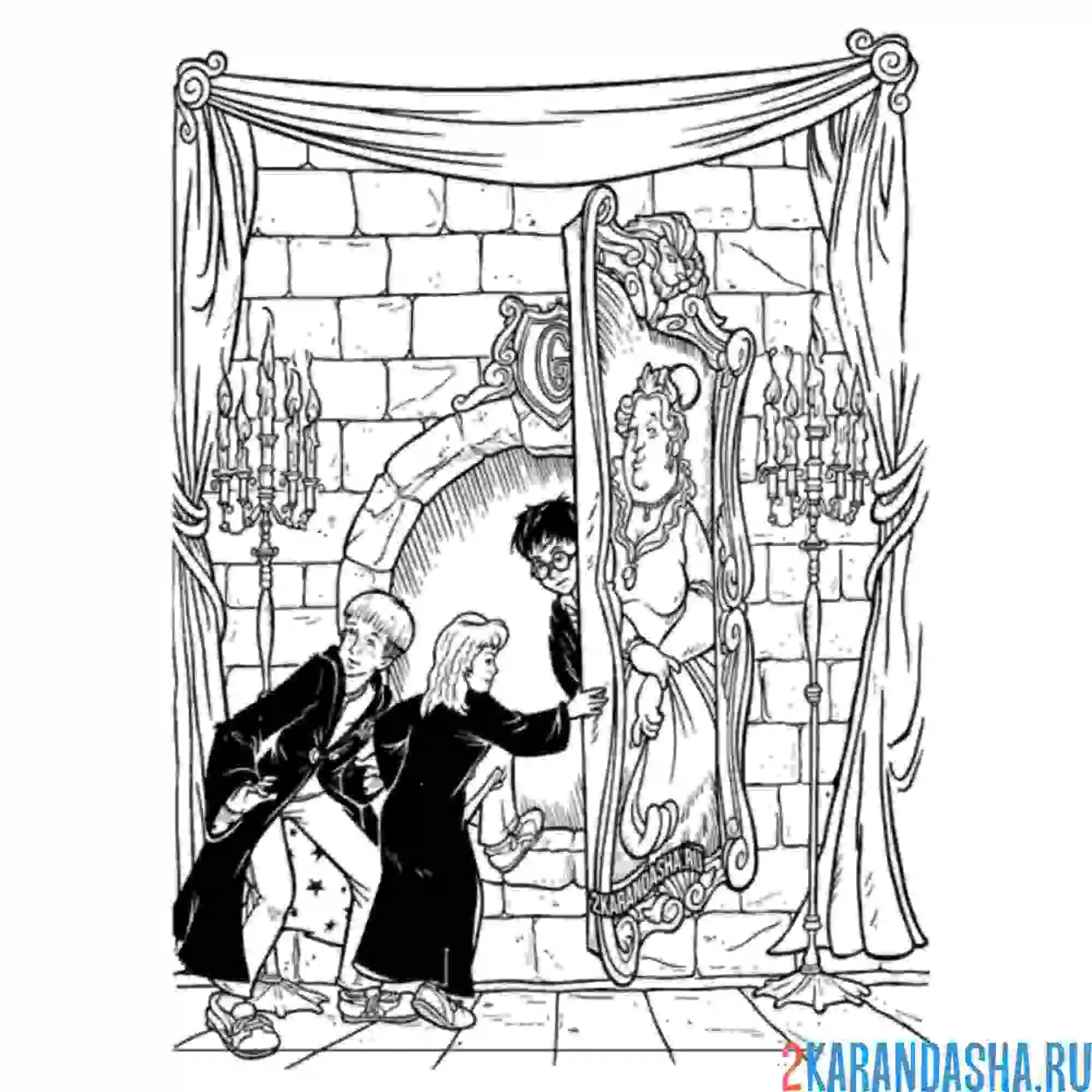 Раскраска гарри поттер ищет приключения