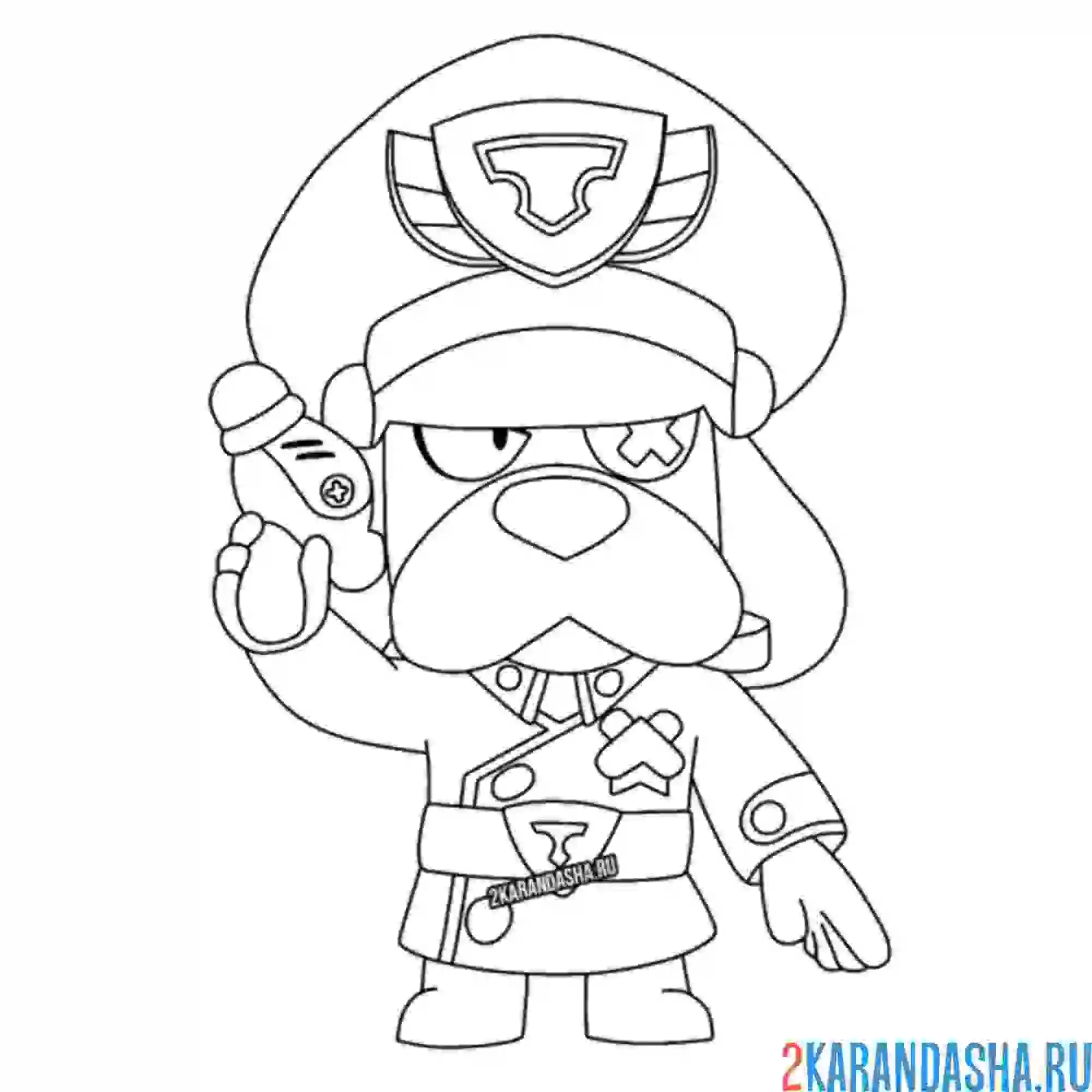 Раскраска генерал гавс сердитый