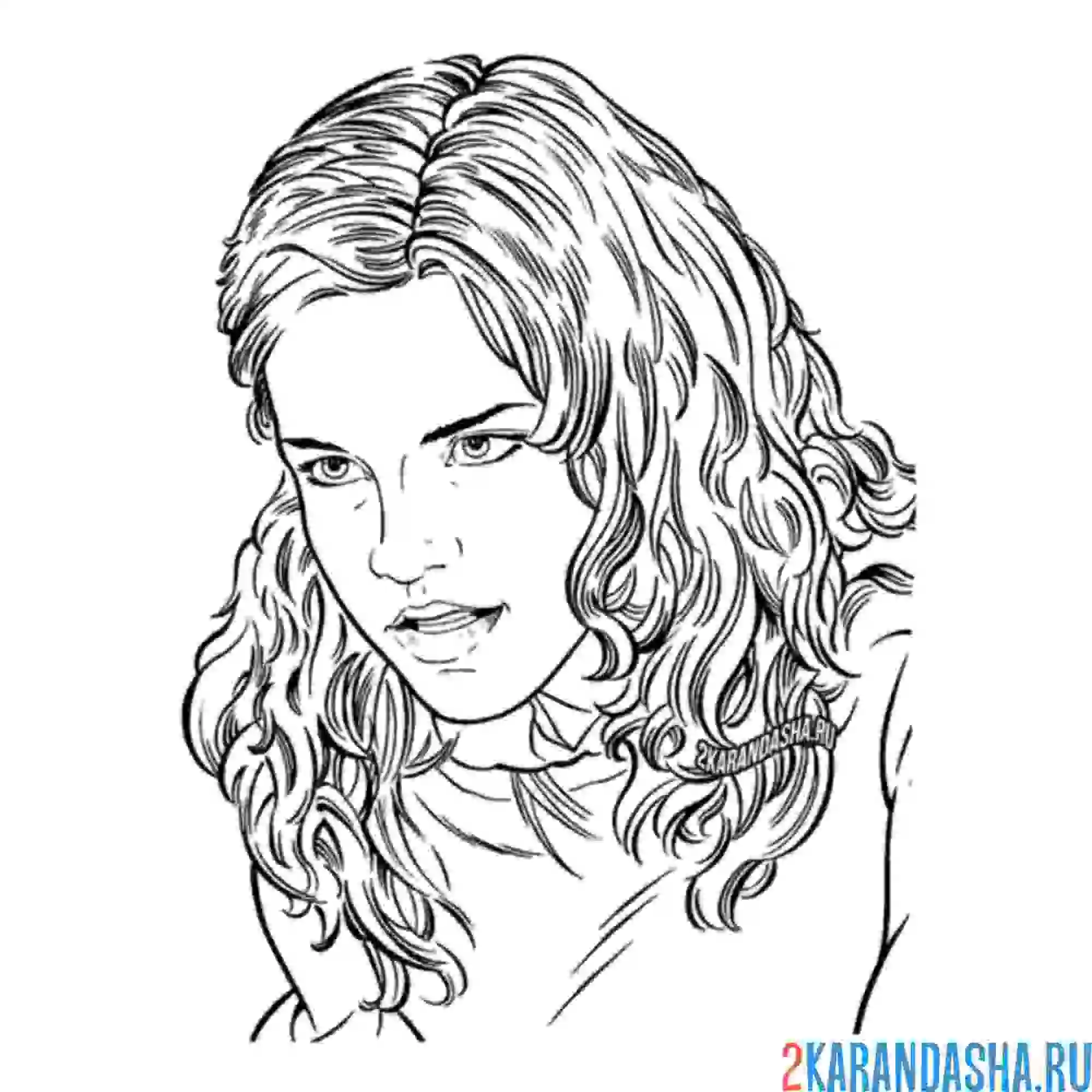 Раскраска гермиона подруга гарри