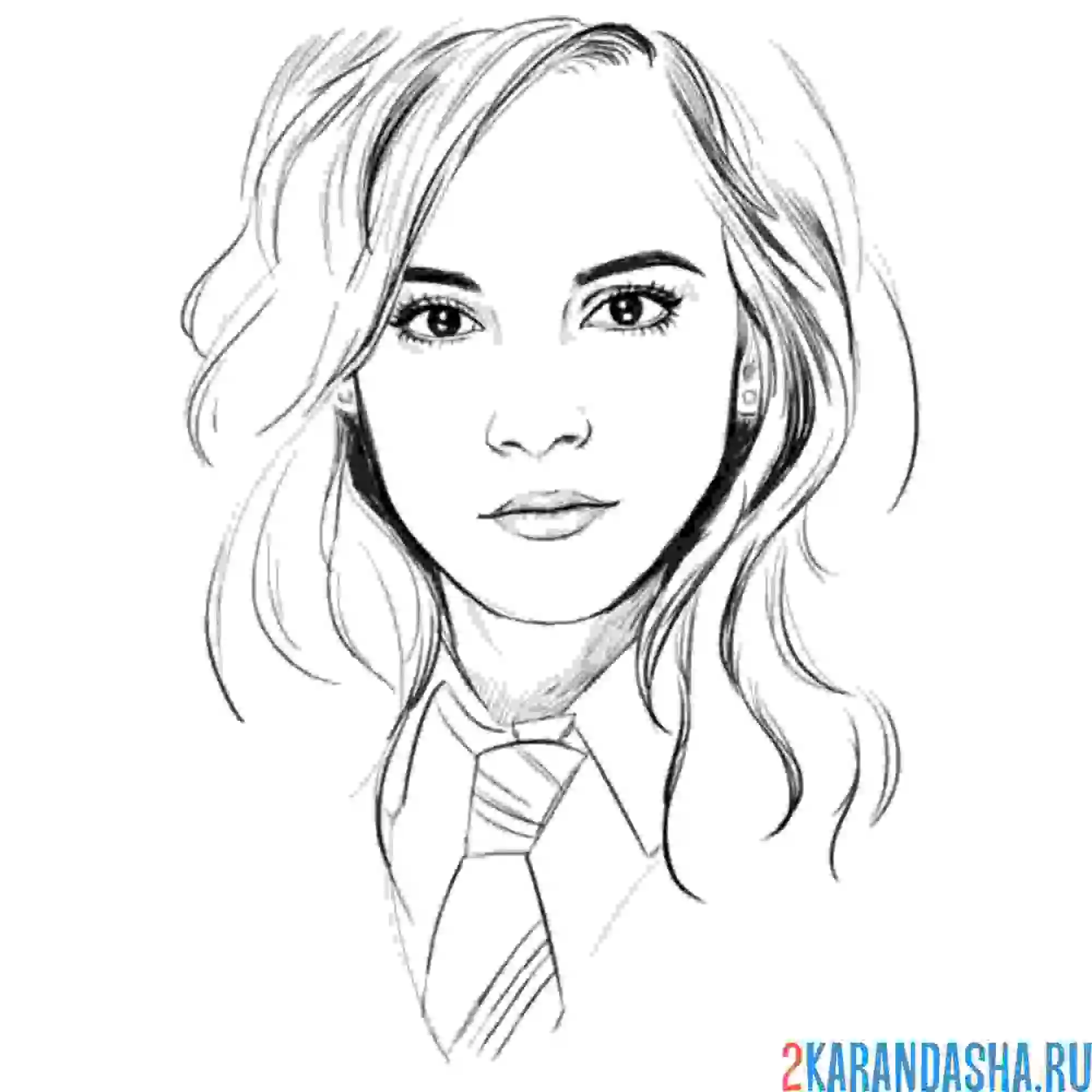 Раскраска гермиона подруга гарри поттера