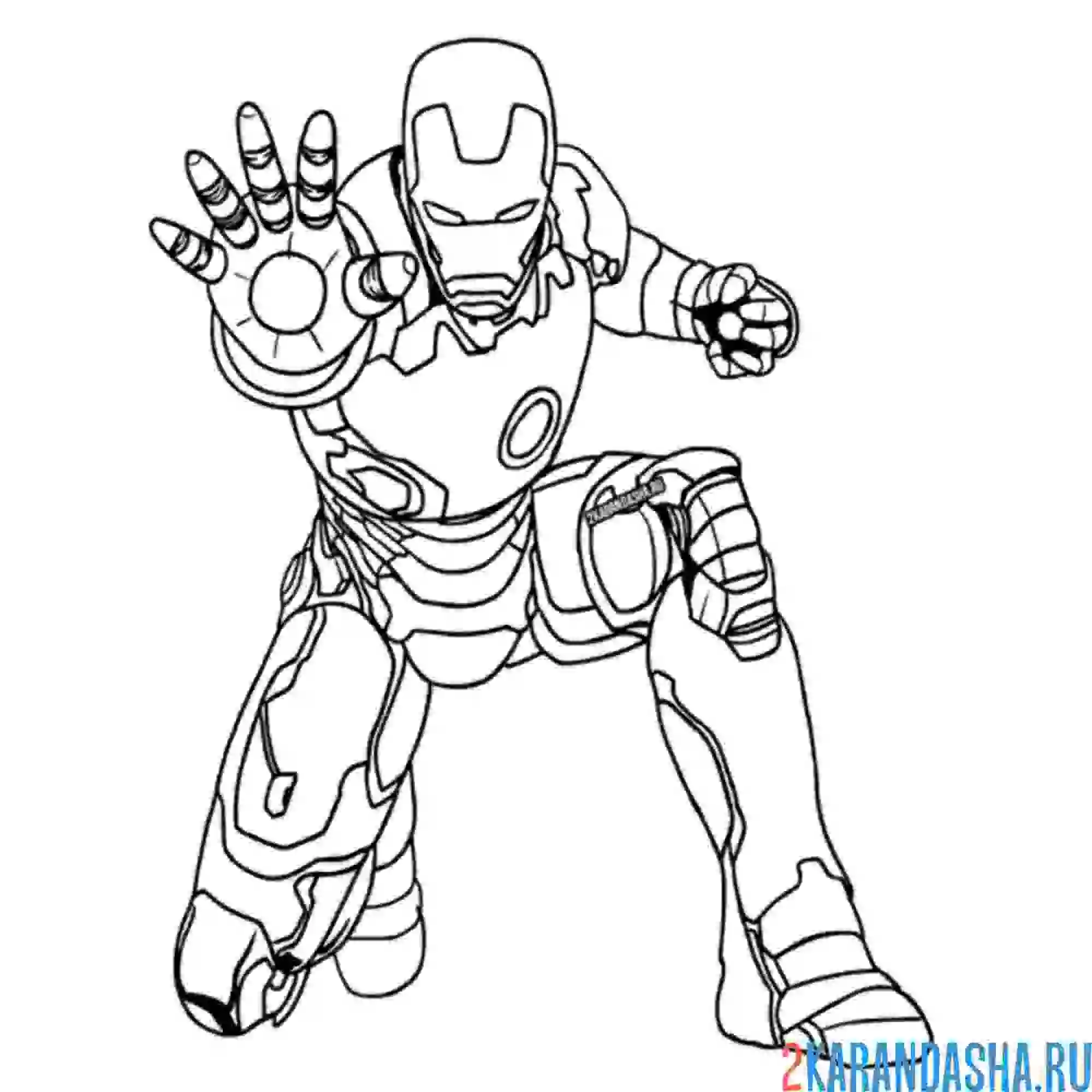 Раскраска герой железный человек