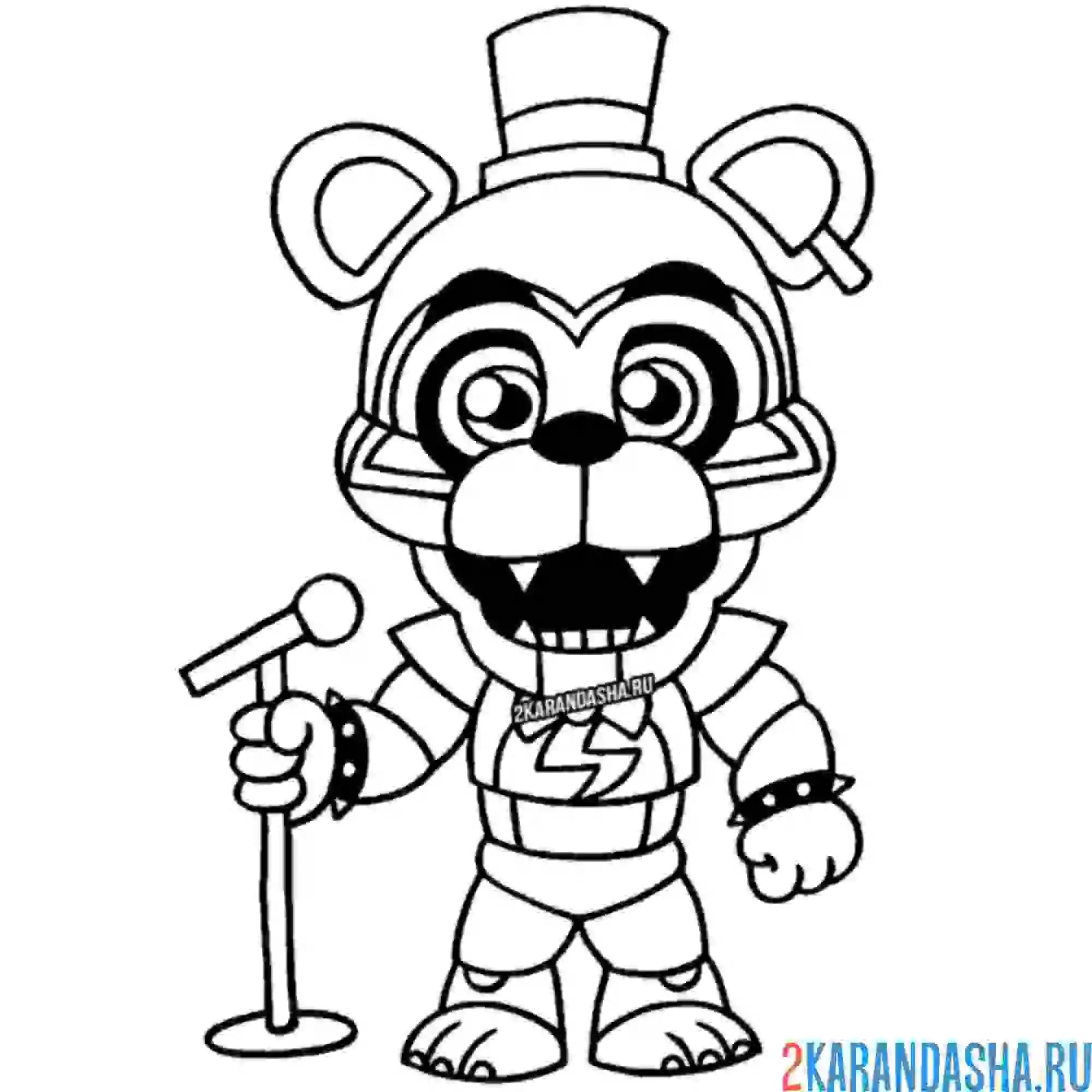 Раскраска гламрок фредди