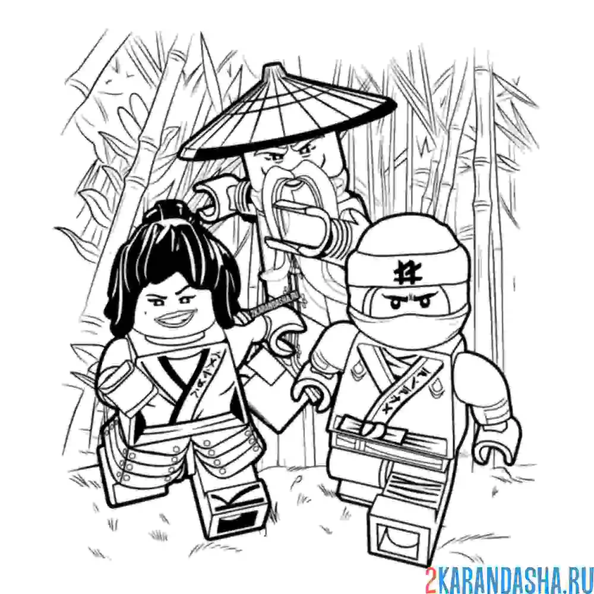 Раскраска главные персонажи ниндзя