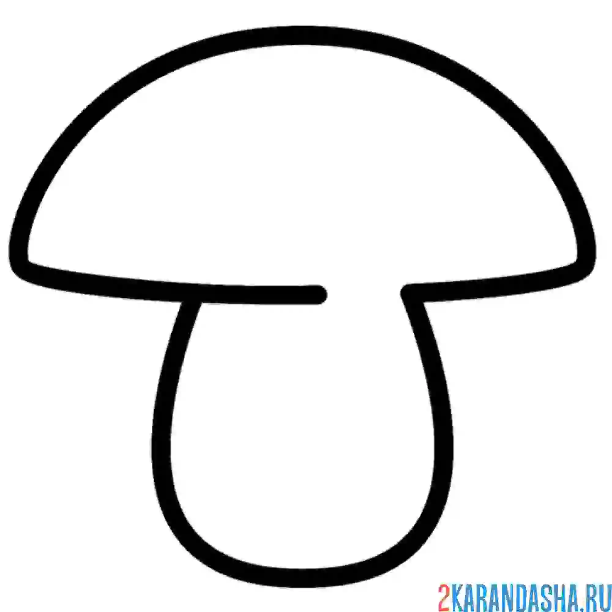 Раскраска гриб простой