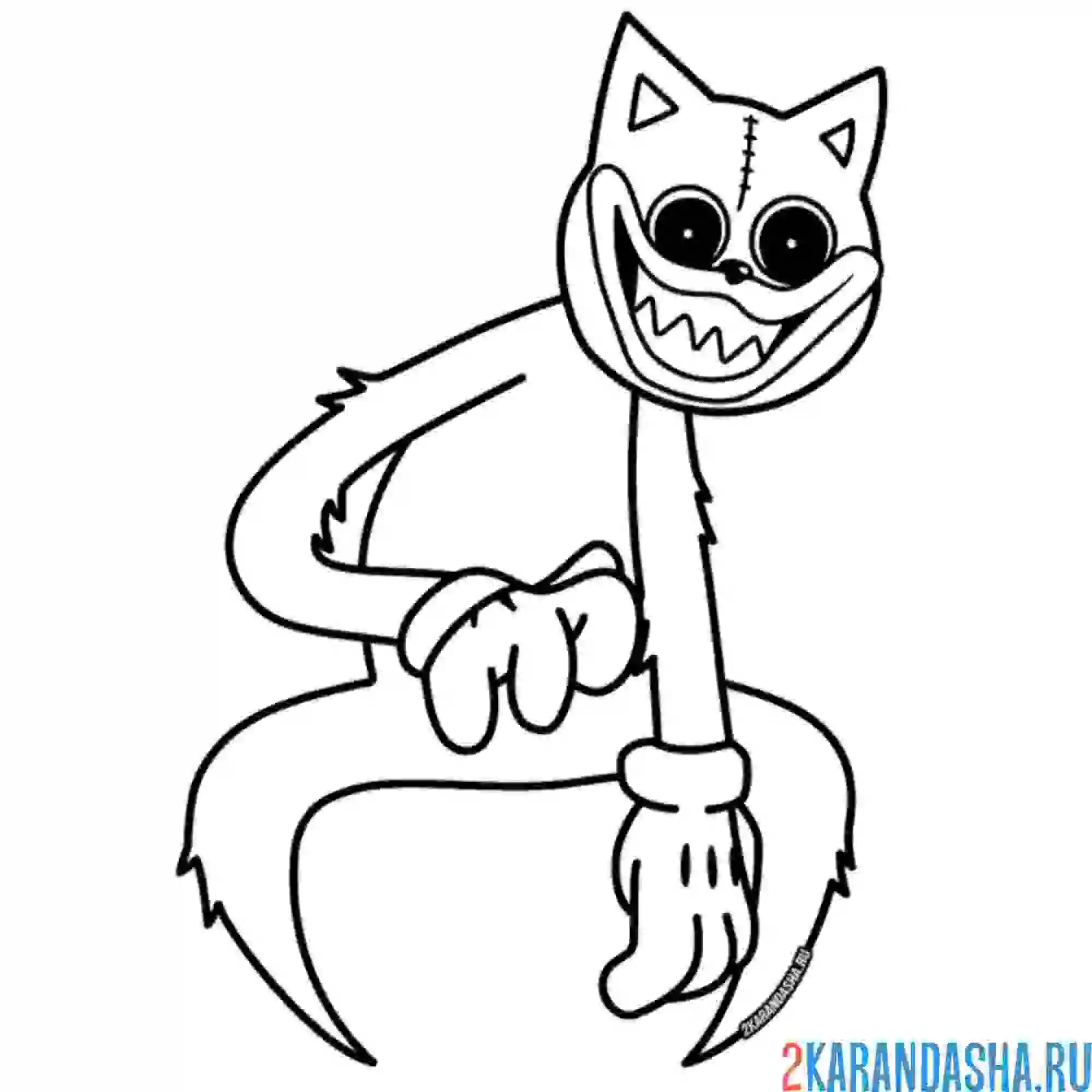 Раскраска хагги вагги кот