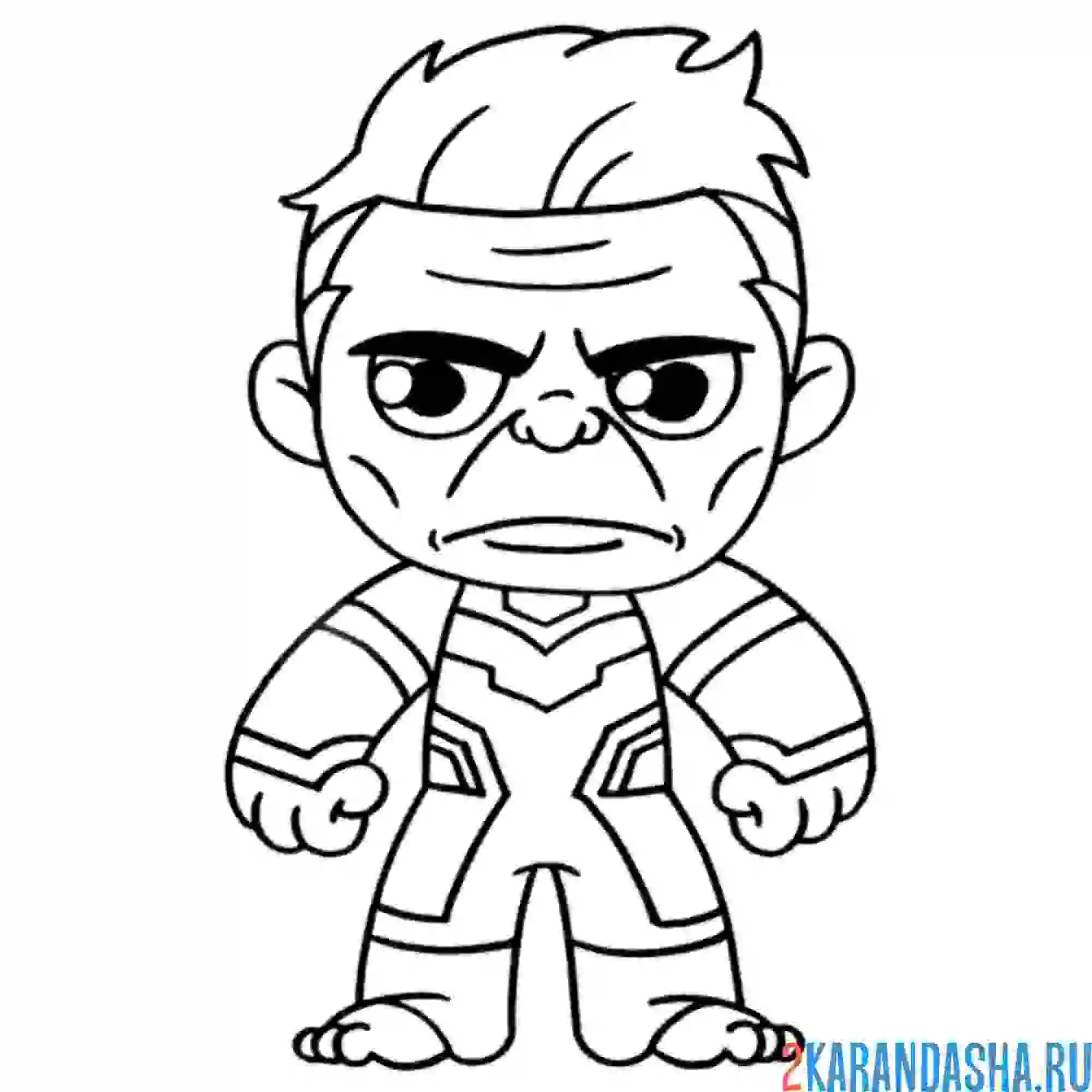 Раскраска халк в новом костюме