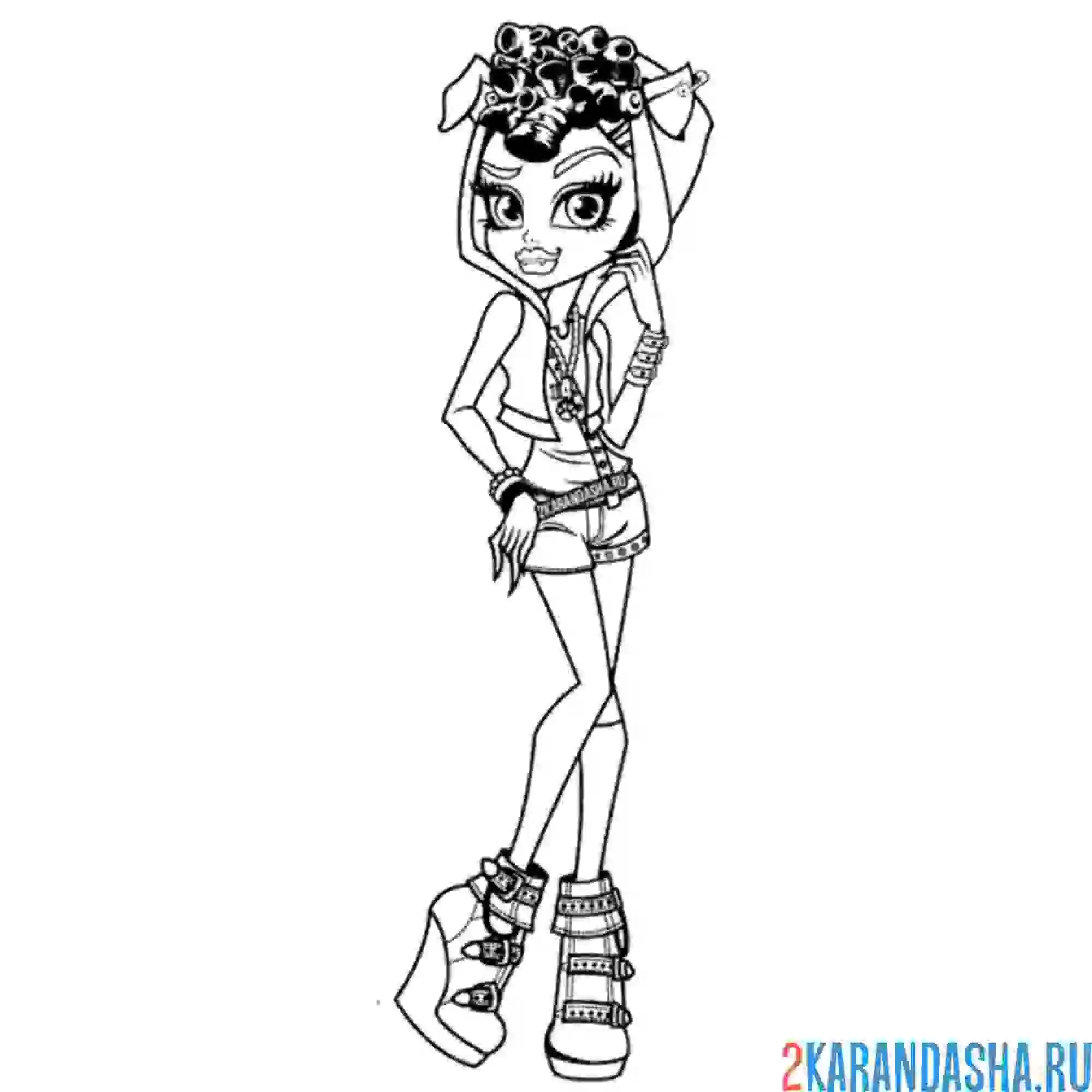 Раскраска холин вульф монстр хай