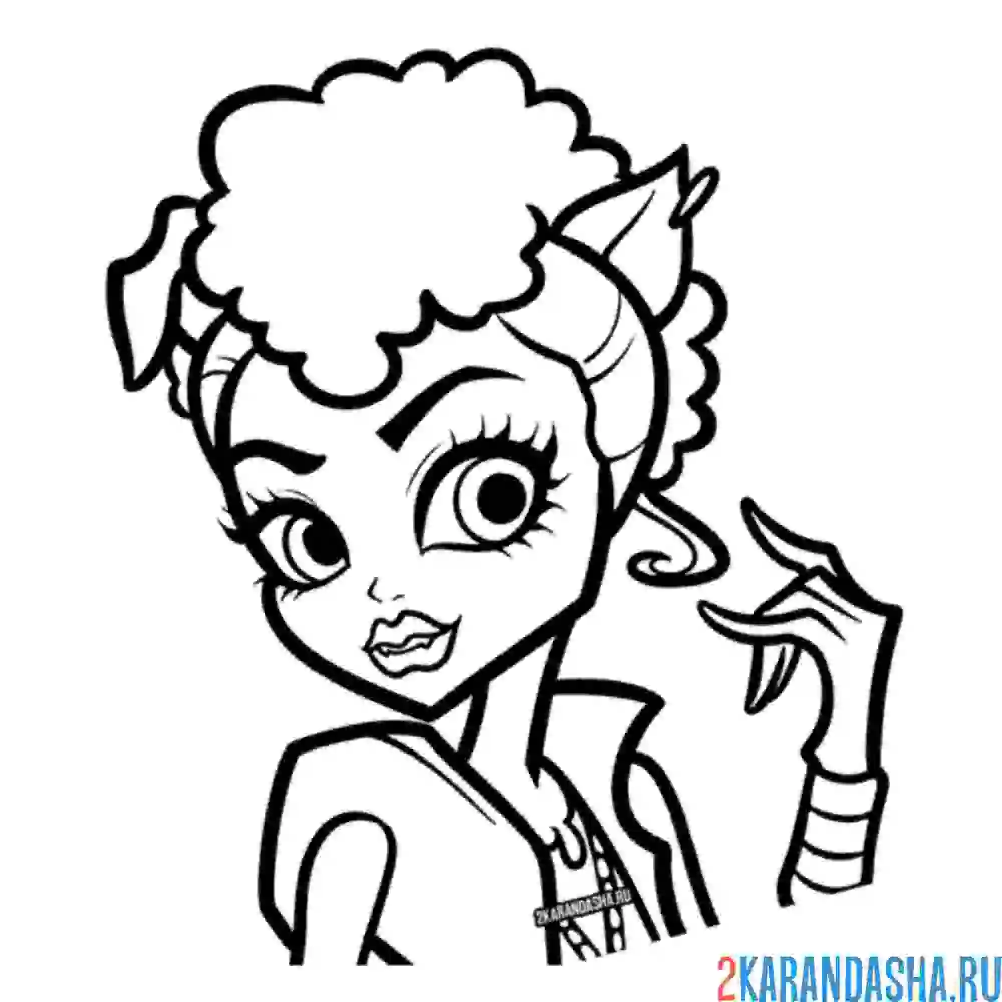 Раскраска монстр хай холин вульф портрет