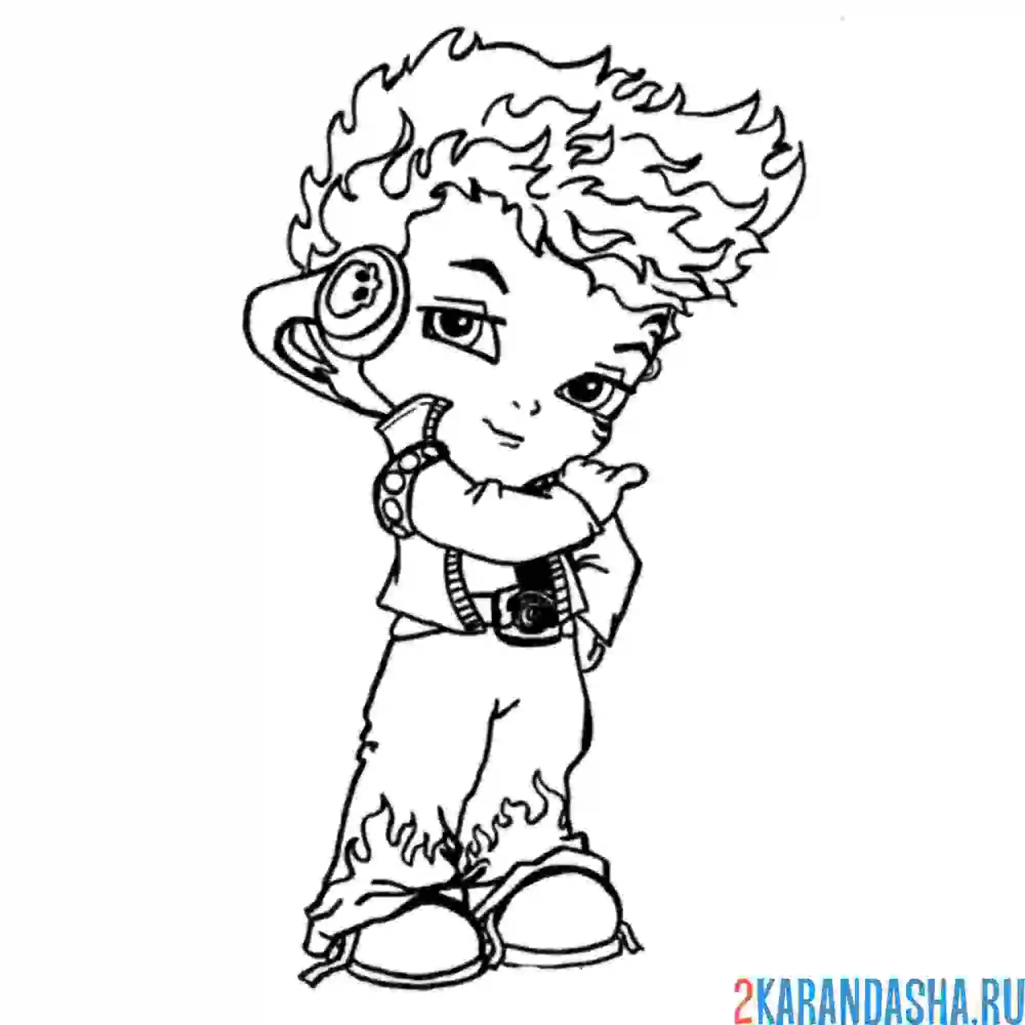 Раскраска монстр хай холт хайд мальчик