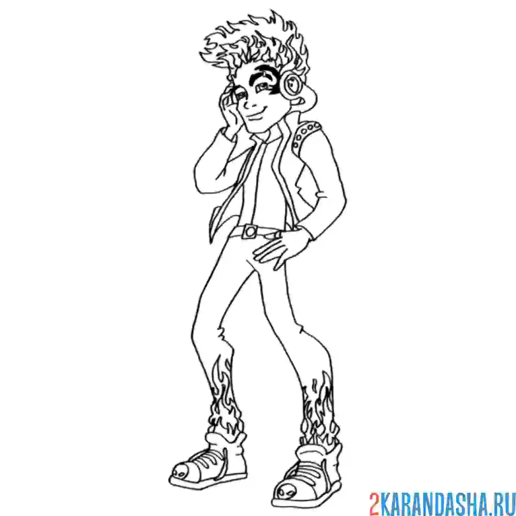 Раскраска монстр хай холт хайд парень