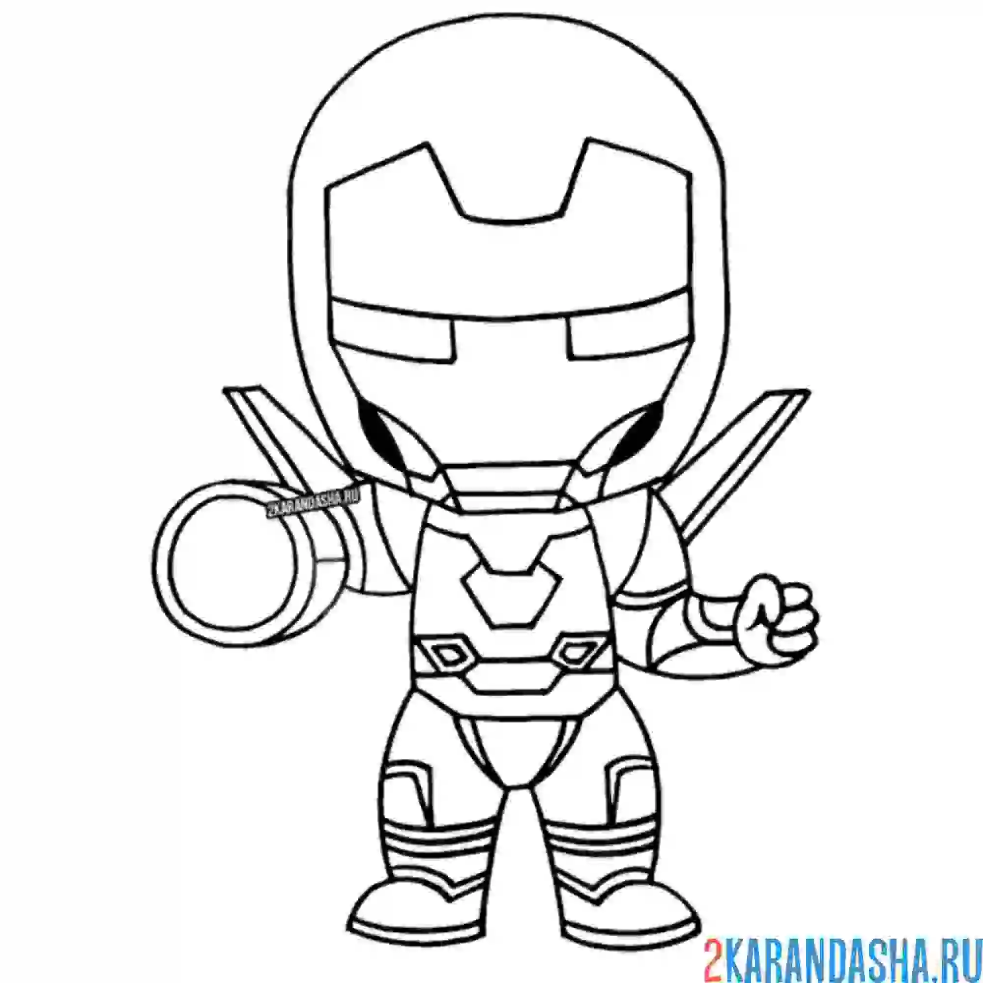 Раскраска железный человек модификация