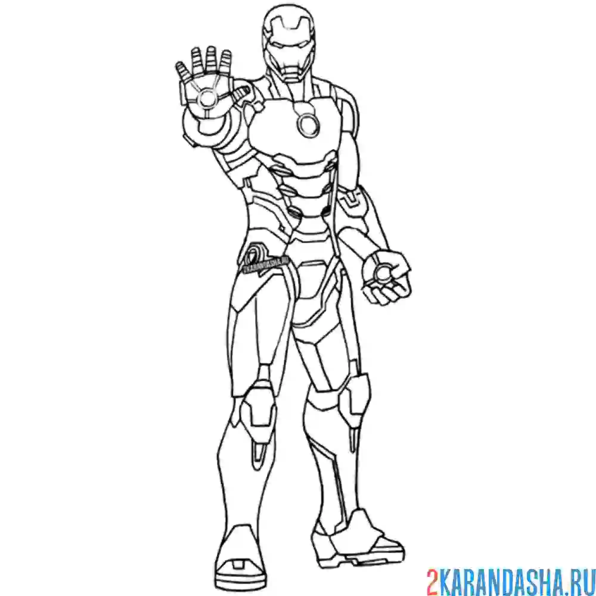 Раскраска железный человек супергерой