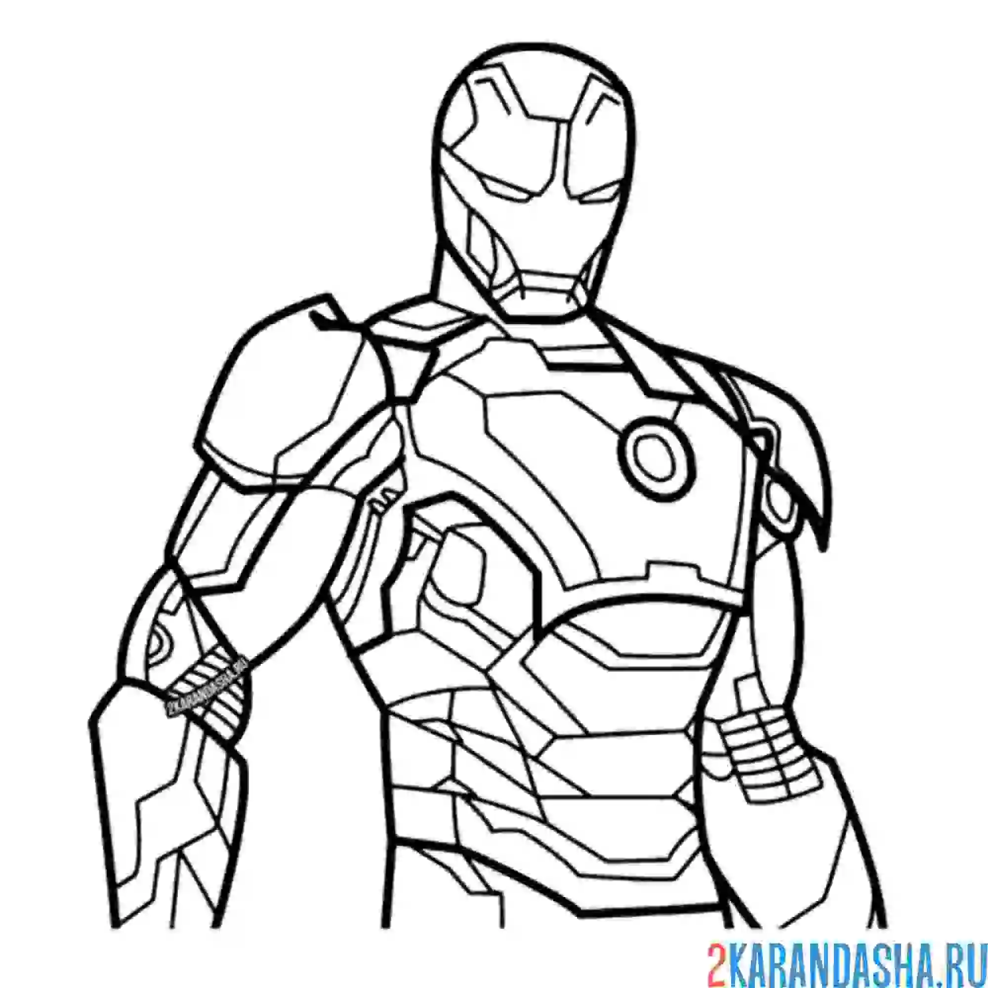 Раскраска железный человек в маске
